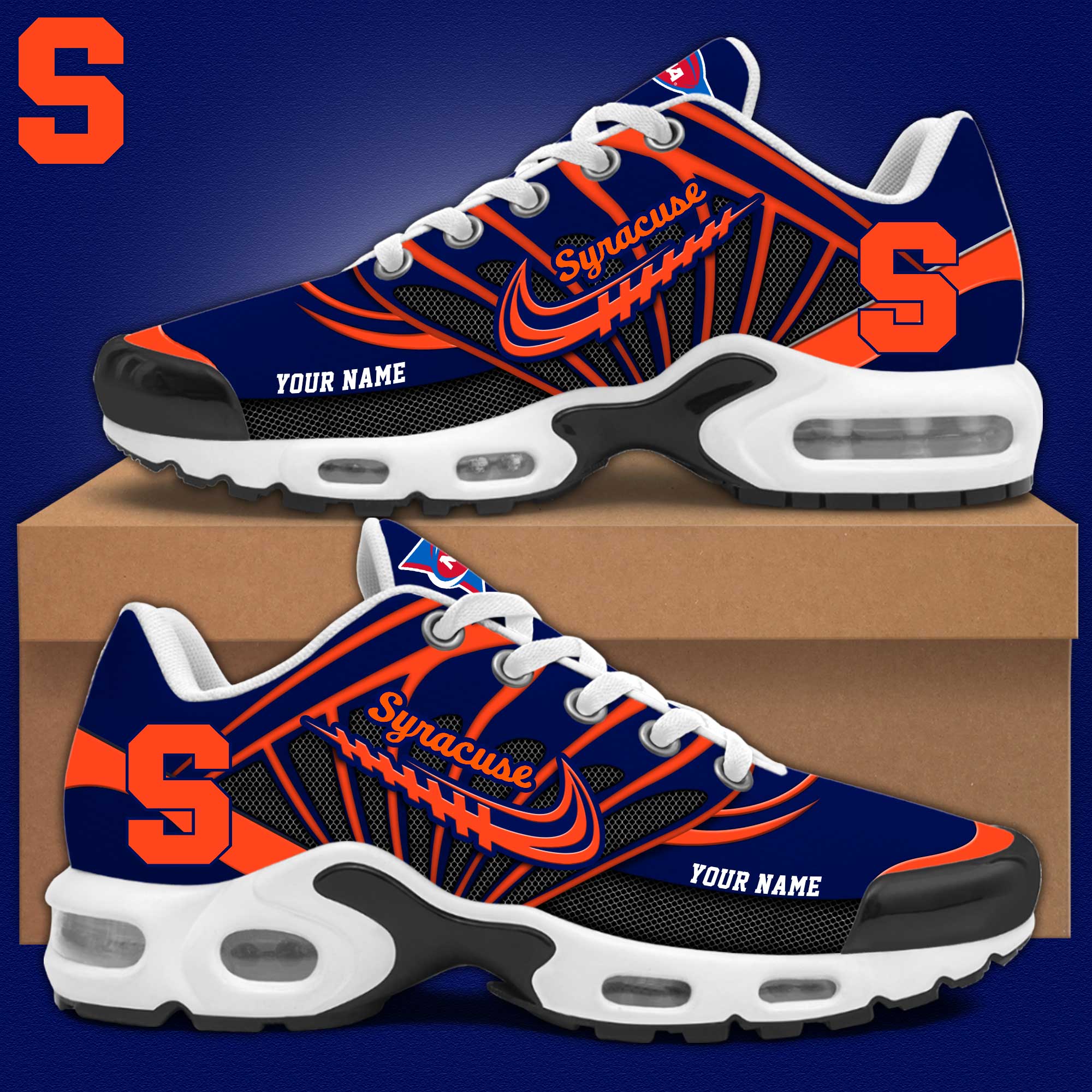 Syracuse Football Personalized Air Max Plus Sneakers V1 - Famjoys Syracuse Football Personalized Air Max Plus Sneakers V1 - Famjoys