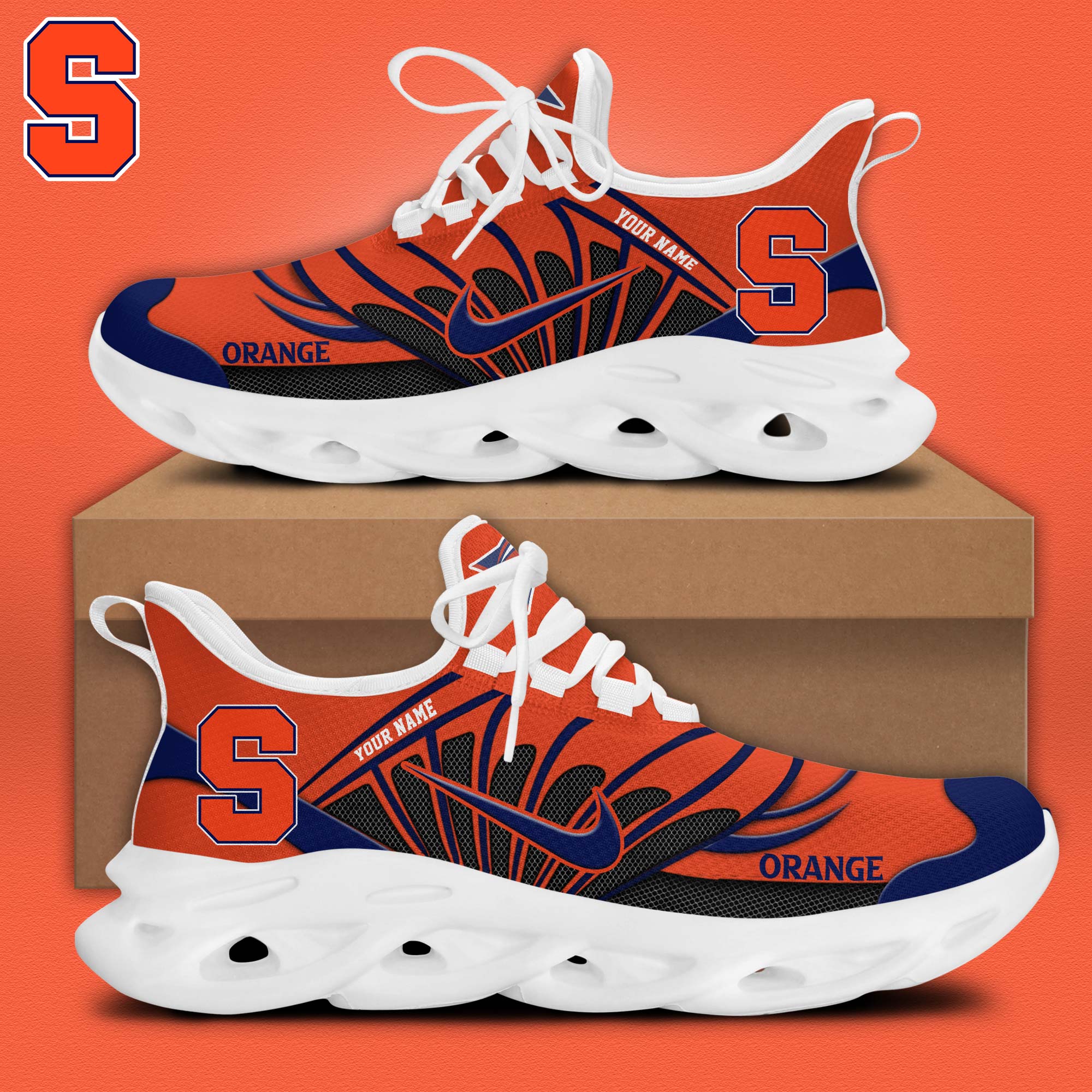 Syracuse Football Personalized Max Soul Shoes - Famjoys Syracuse Football Personalized Max Soul Shoes - Famjoys