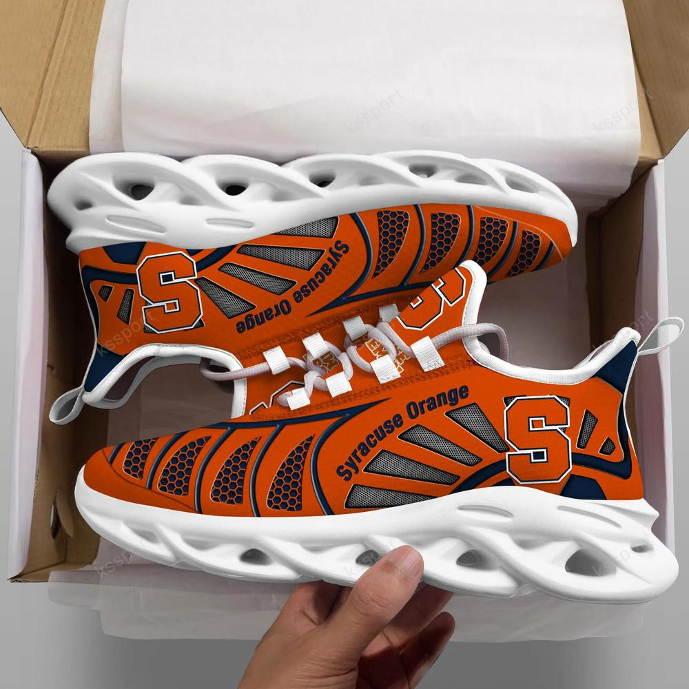 Syracuse Orange Max Soul Clunky, Black And White Running Shoes - Famjoys Syracuse Orange Max Soul Clunky, Black And White Running Shoes - Famjoys