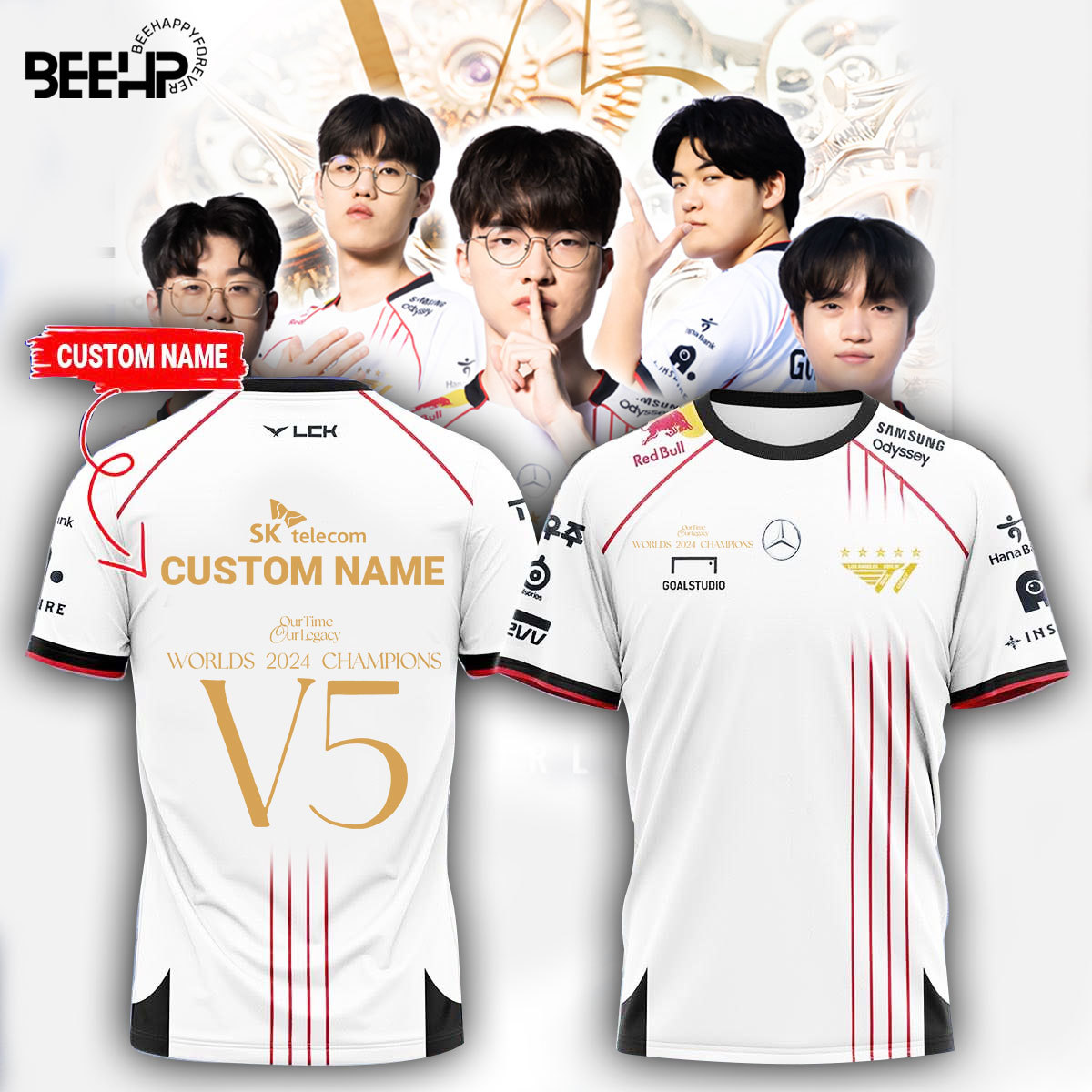 T1 World Champions Custom Name Shirt - Famjoys T1 World Champions Custom Name Shirt - Famjoys
