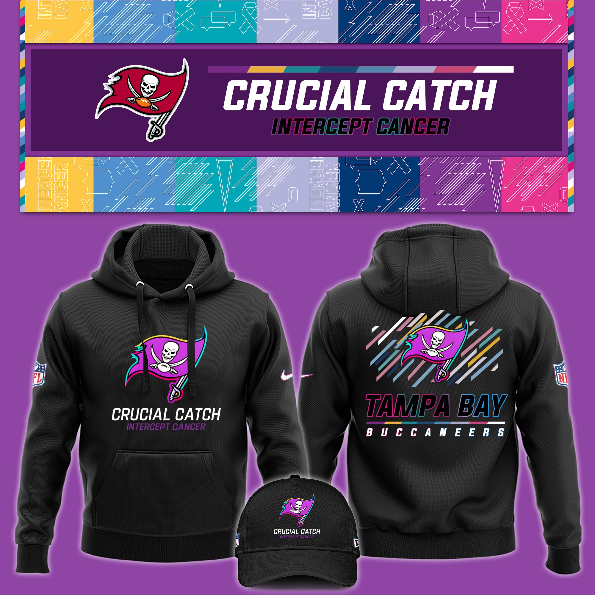 Tampa Bay Buccaneer Crucial Catch Hoodie - Famjoys Tampa Bay Buccaneer Crucial Catch Hoodie - Famjoys