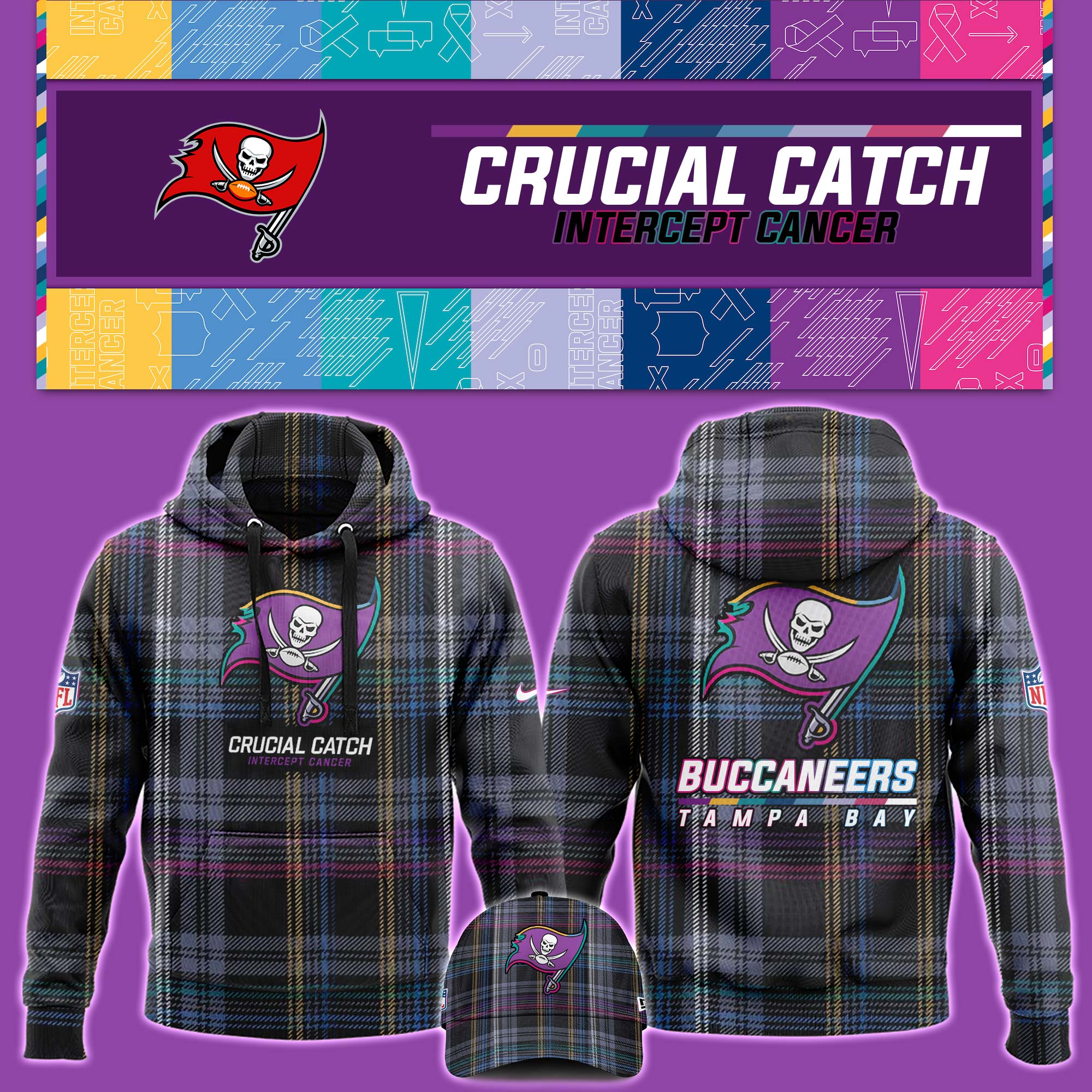 Tampa Bay Buccaneer Crucial Catch Hoodie - Famjoys Tampa Bay Buccaneer Crucial Catch Hoodie - Famjoys