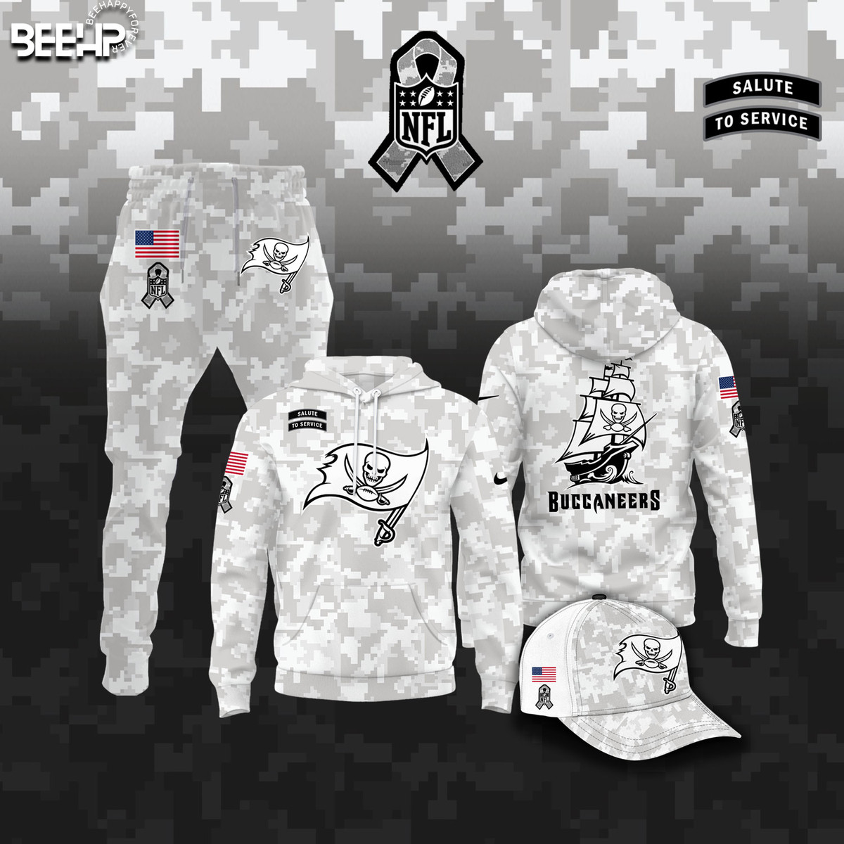Tampa Bay Buccaneers Camo Salute to Service Combo - Famjoys Tampa Bay Buccaneers Camo Salute to Service Combo - Famjoys