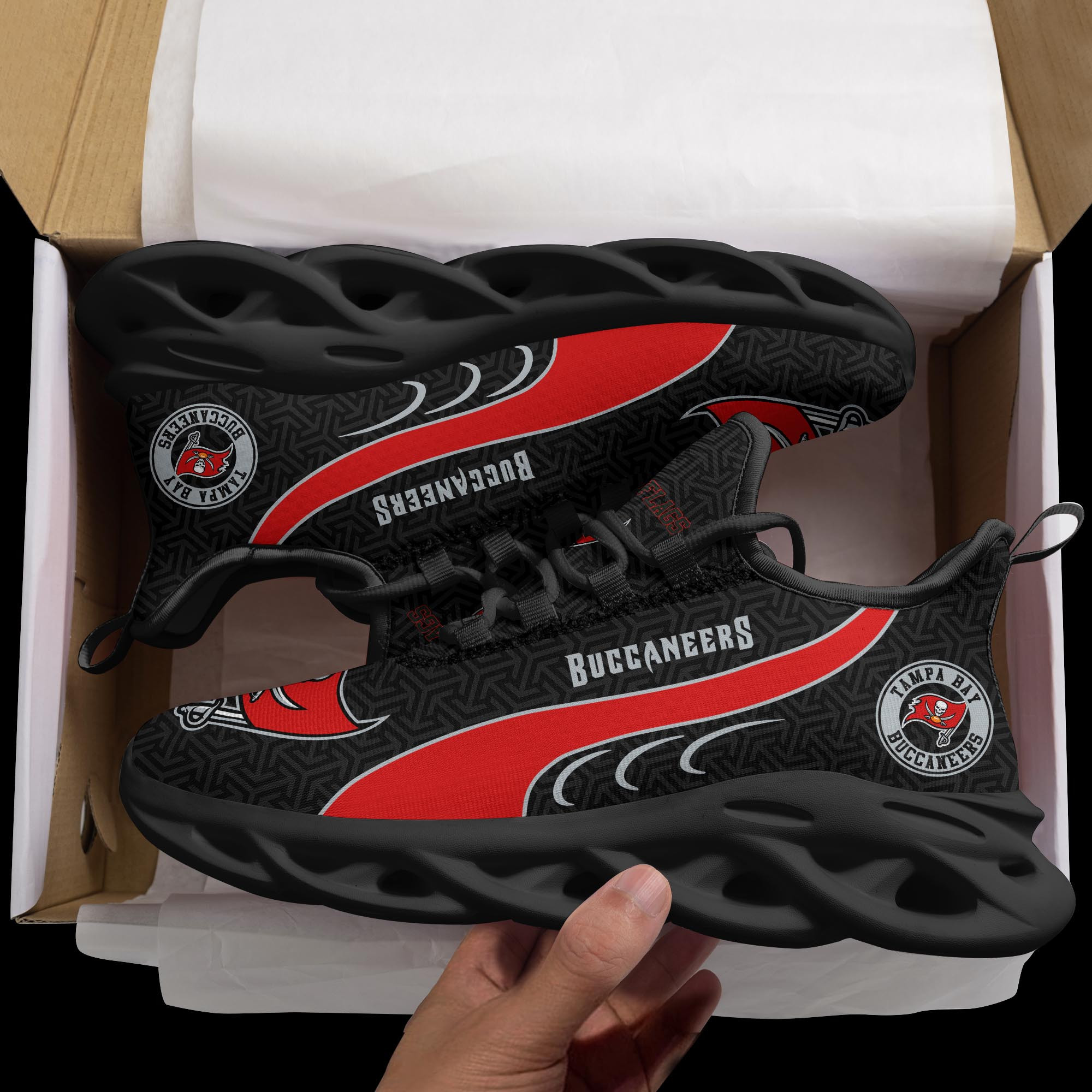 Tampa Bay Buccaneers Clunky Shoes T-42107 - Famjoys Tampa Bay Buccaneers Clunky Shoes T-42107 - Famjoys