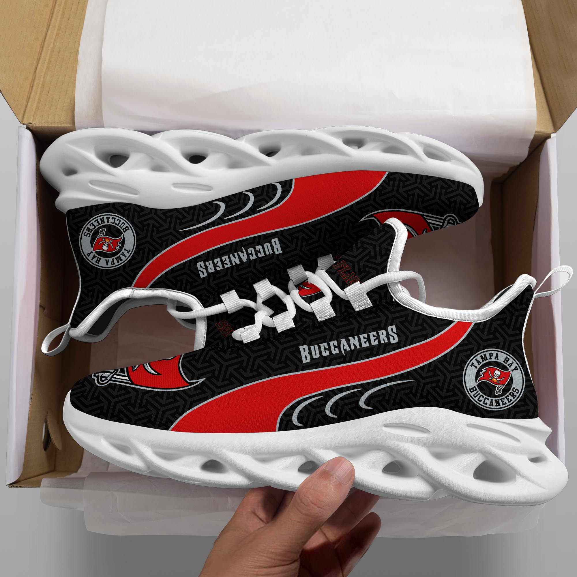 Tampa Bay Buccaneers Clunky Shoes T-42107 - Famjoys Tampa Bay Buccaneers Clunky Shoes T-42107 - Famjoys