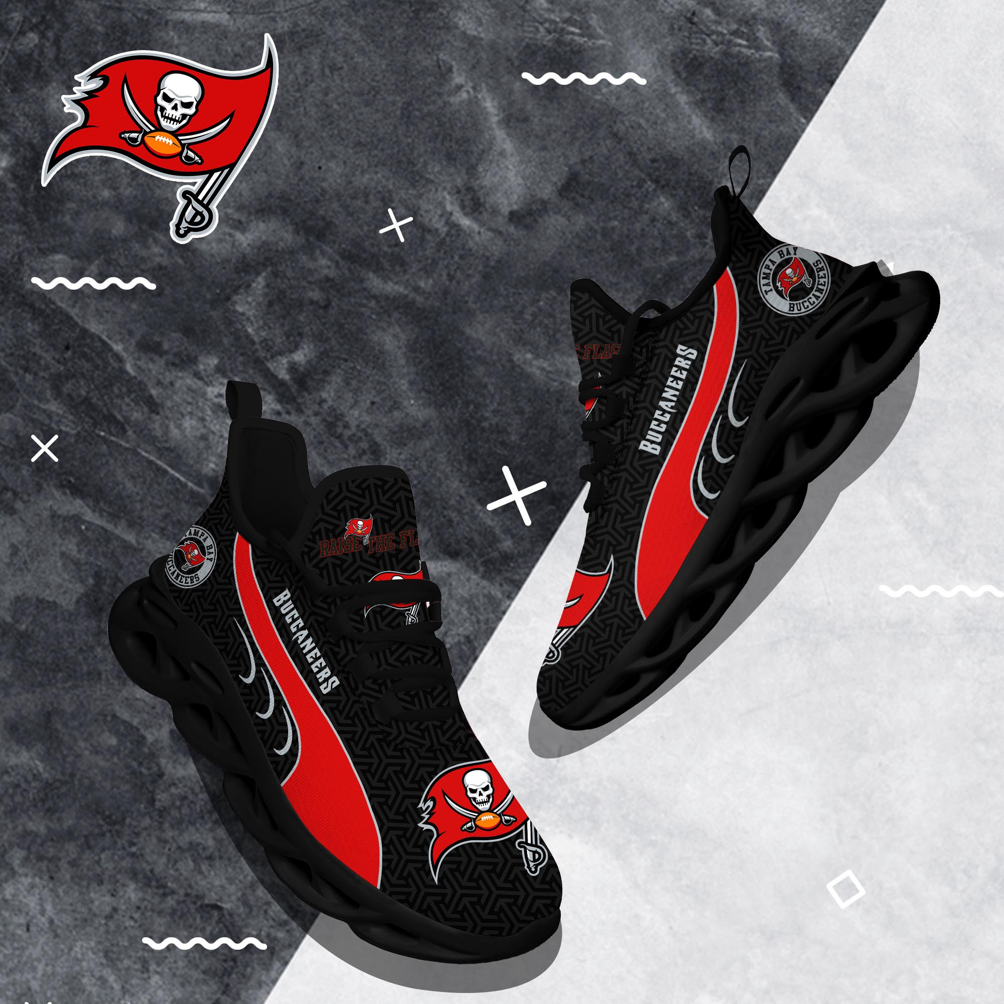 Tampa Bay Buccaneers Clunky Shoes T-42107 - Famjoys Tampa Bay Buccaneers Clunky Shoes T-42107 - Famjoys