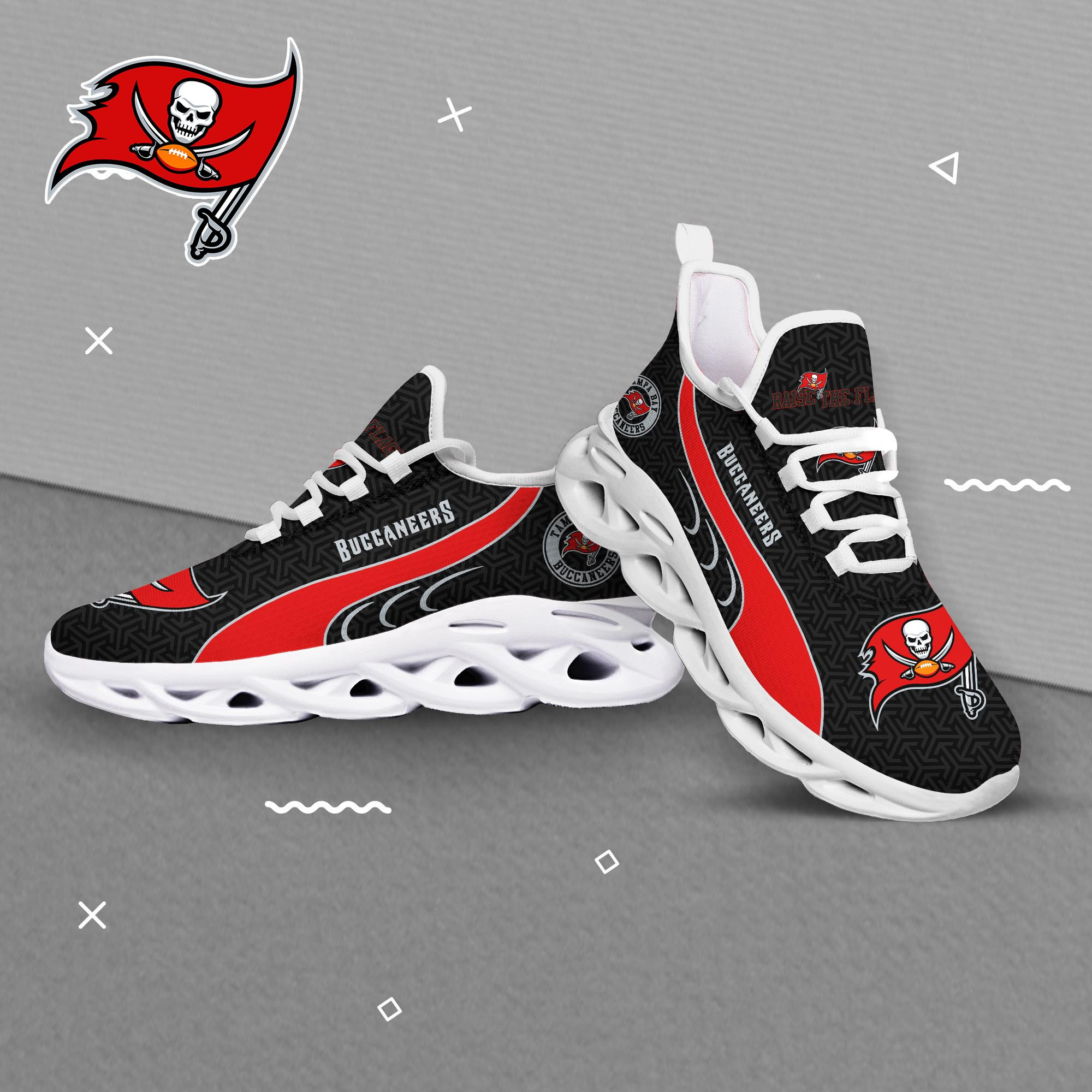 Tampa Bay Buccaneers Clunky Shoes T-42107 - Famjoys Tampa Bay Buccaneers Clunky Shoes T-42107 - Famjoys