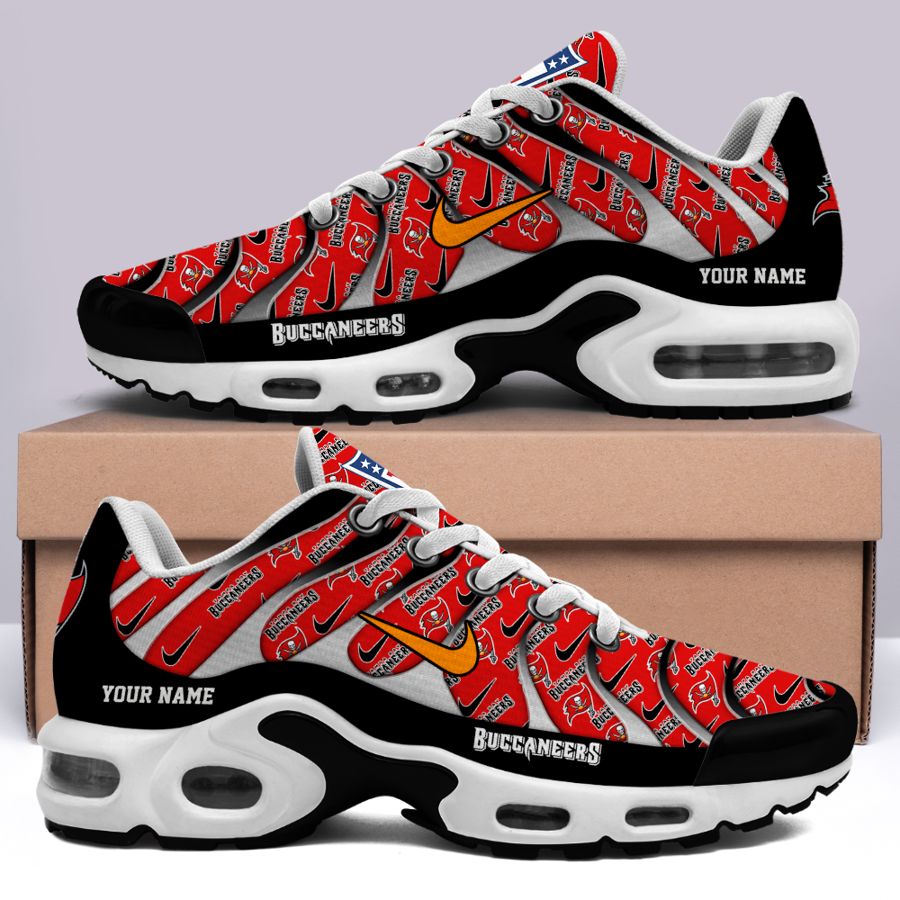 Tampa Bay Buccaneers-Pattern Swoosh Personalized H56 Shoes-SP16112330ID02DS08 - Famjoys Tampa Bay Buccaneers-Pattern Swoosh Personalized H56 Shoes-SP16112330ID02DS08 - Famjoys