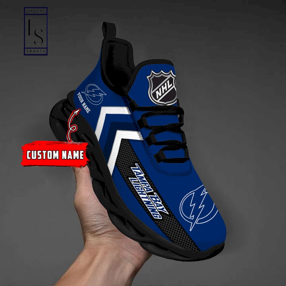 Tampa Bay Lightning NHL Personalized Max Soul Shoes - Famjoys Tampa Bay Lightning NHL Personalized Max Soul Shoes - Famjoys