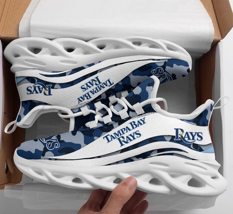 Tampa Bay Rays Camo Pattern Max Soul Shoes NEW019759 - Famjoys Tampa Bay Rays Camo Pattern Max Soul Shoes NEW019759 - Famjoys