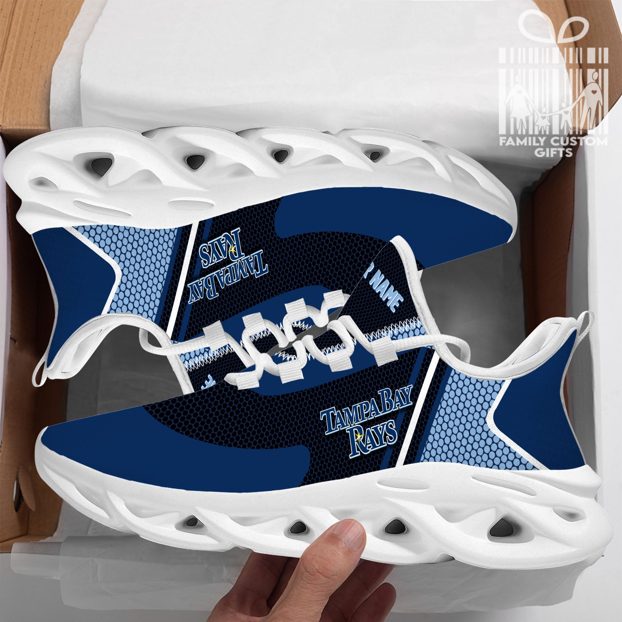 Tampa Bay Rays Custom Baseball Personalized Max Soul Sneakers Running Sport Shoes for Men Women - Famjoys Tampa Bay Rays Custom Baseball Personalized Max Soul Sneakers Running Sport Shoes for Men Women - Famjoys