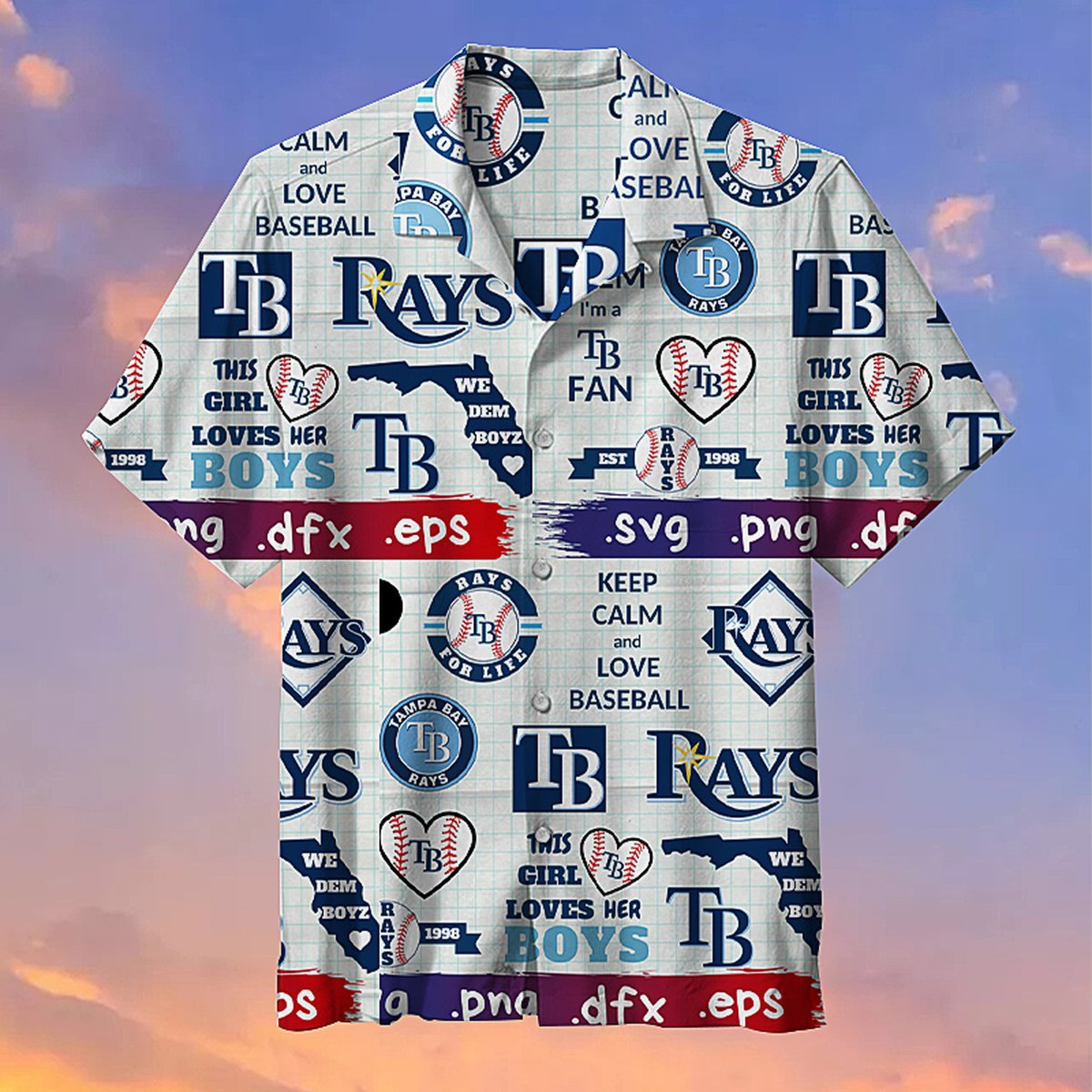Tampa Bay Rays- Hawaiian Shirt - Famjoys Tampa Bay Rays- Hawaiian Shirt - Famjoys