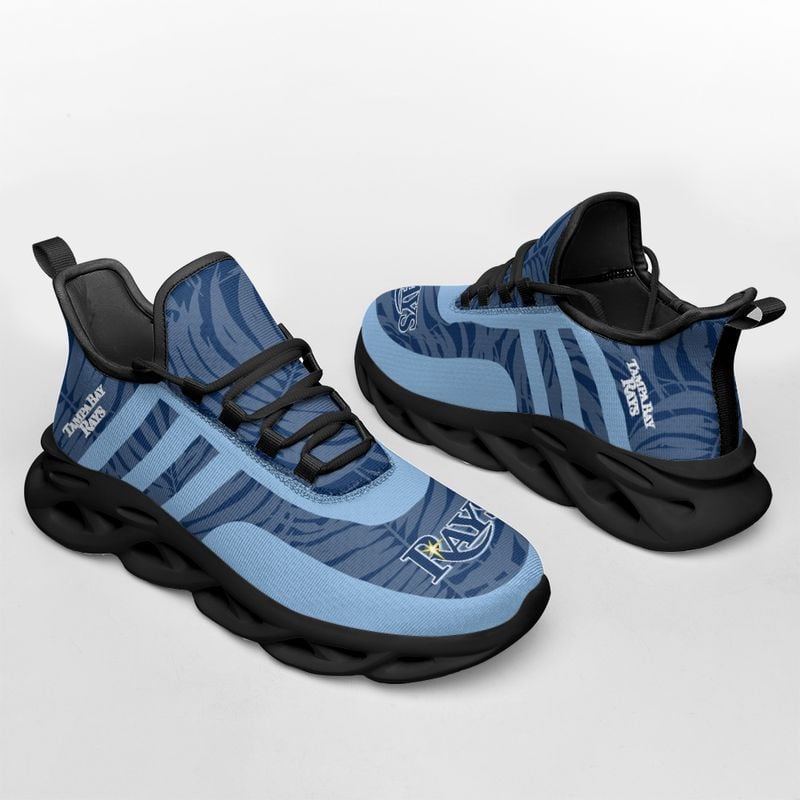 Tampa Bay Rays Leaf and Stripe Pattern Men's and Women's Max Soul Shoes NLA61259 - Famjoys Tampa Bay Rays Leaf and Stripe Pattern Men's and Women's Max Soul Shoes NLA61259 - Famjoys