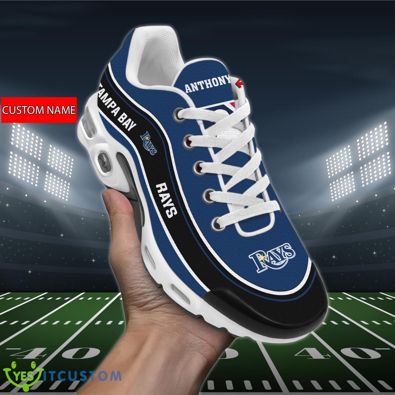 Tampa Bay Rays MLB Personalized Name Air Cushion Sports Shoes Sneaker KLTNS220460 - Famjoys Tampa Bay Rays MLB Personalized Name Air Cushion Sports Shoes Sneaker KLTNS220460 - Famjoys