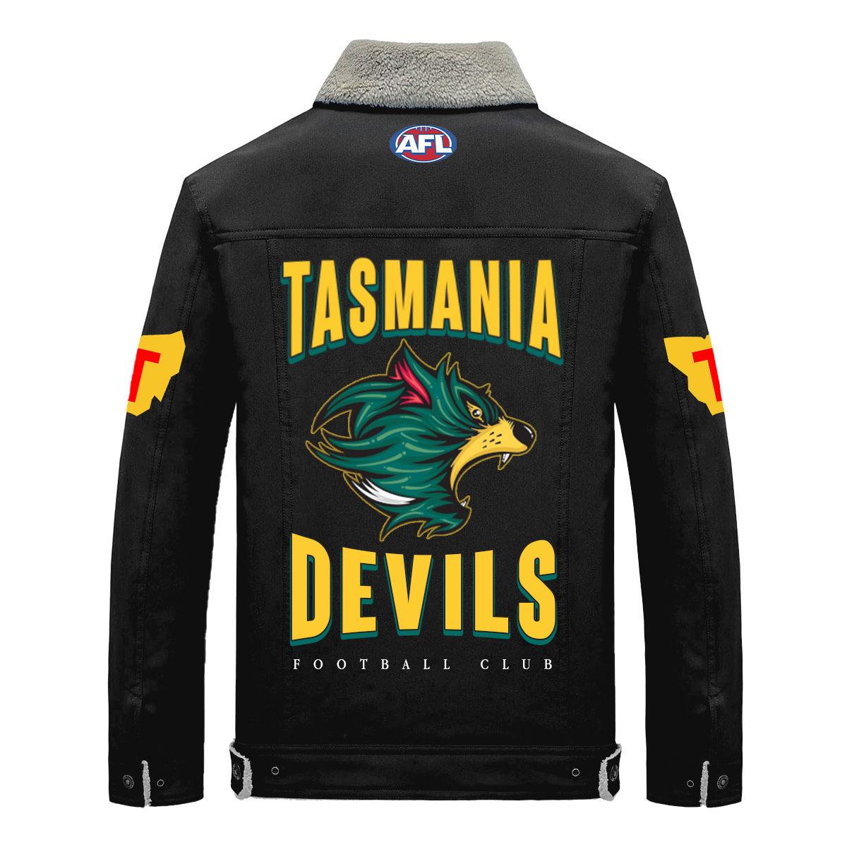 Tasmania Devils AFL Fleece Casual - Famjoys Tasmania Devils AFL Fleece Casual - Famjoys