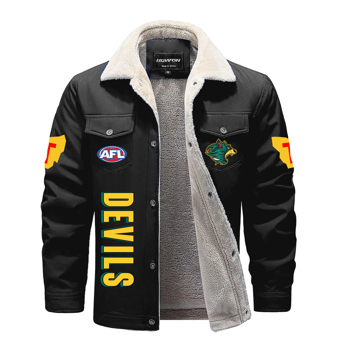 Tasmania Devils AFL Fleece Casual - Famjoys Tasmania Devils AFL Fleece Casual - Famjoys