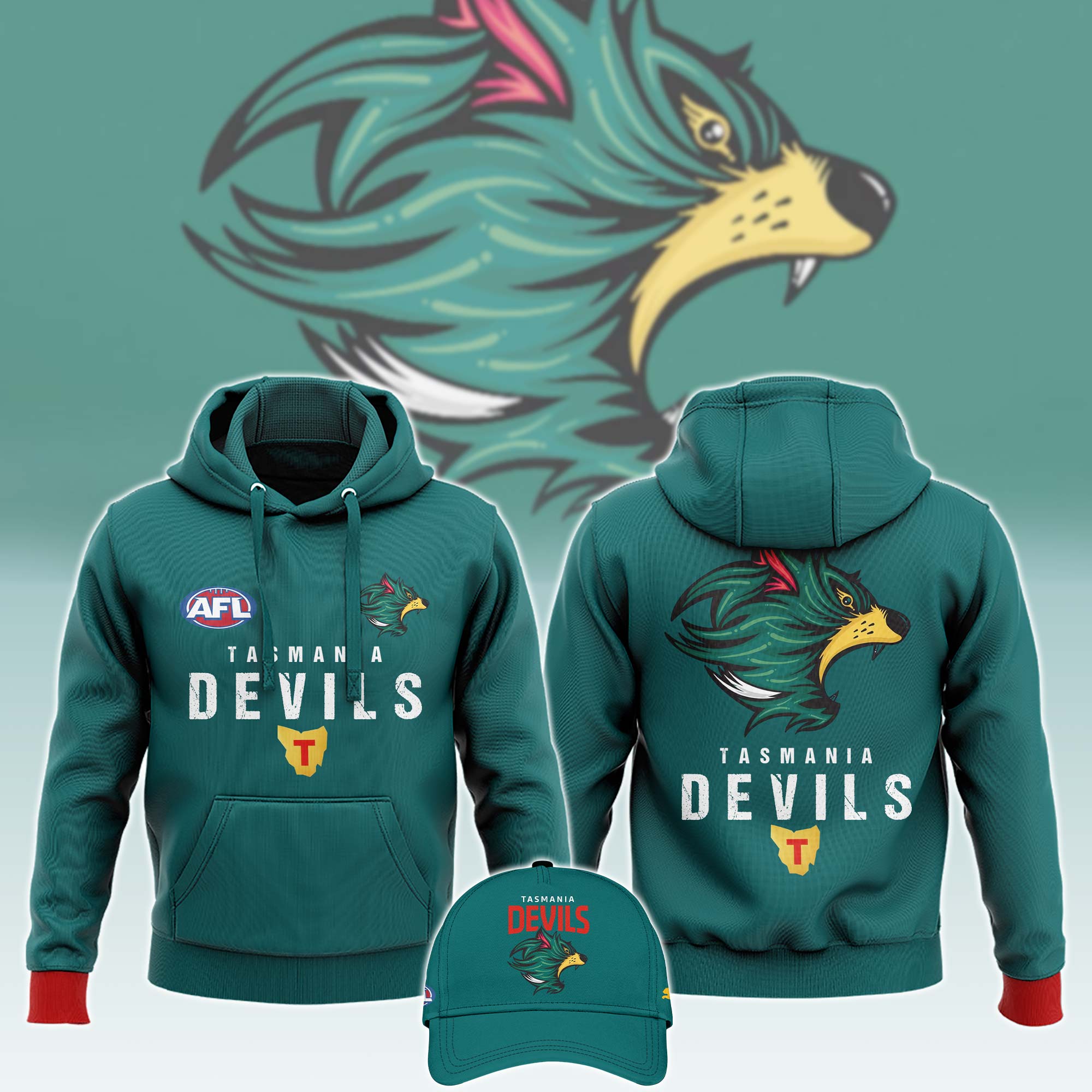 Tasmania Devils AFL Hoodie - Famjoys Tasmania Devils AFL Hoodie - Famjoys