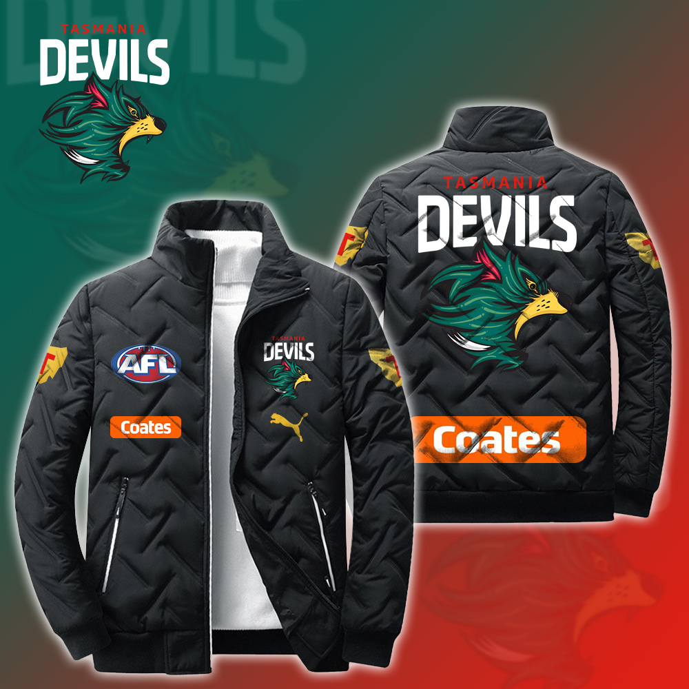 Tasmania Devils AFL Puffer Jacket - Famjoys Tasmania Devils AFL Puffer Jacket - Famjoys