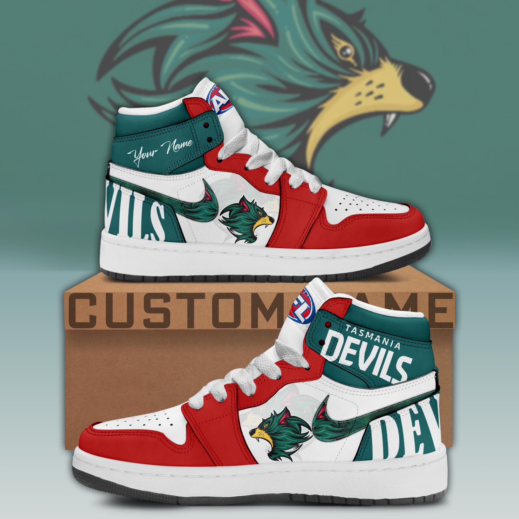 Tasmania Devils AFL Shoes - Famjoys Tasmania Devils AFL Shoes - Famjoys