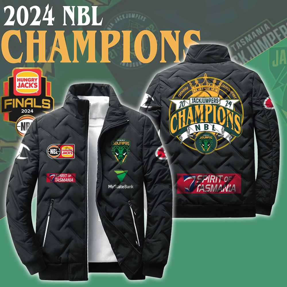 Tasmania JackJumpers NBL Champions Puffer Jacket - Famjoys Tasmania JackJumpers NBL Champions Puffer Jacket - Famjoys