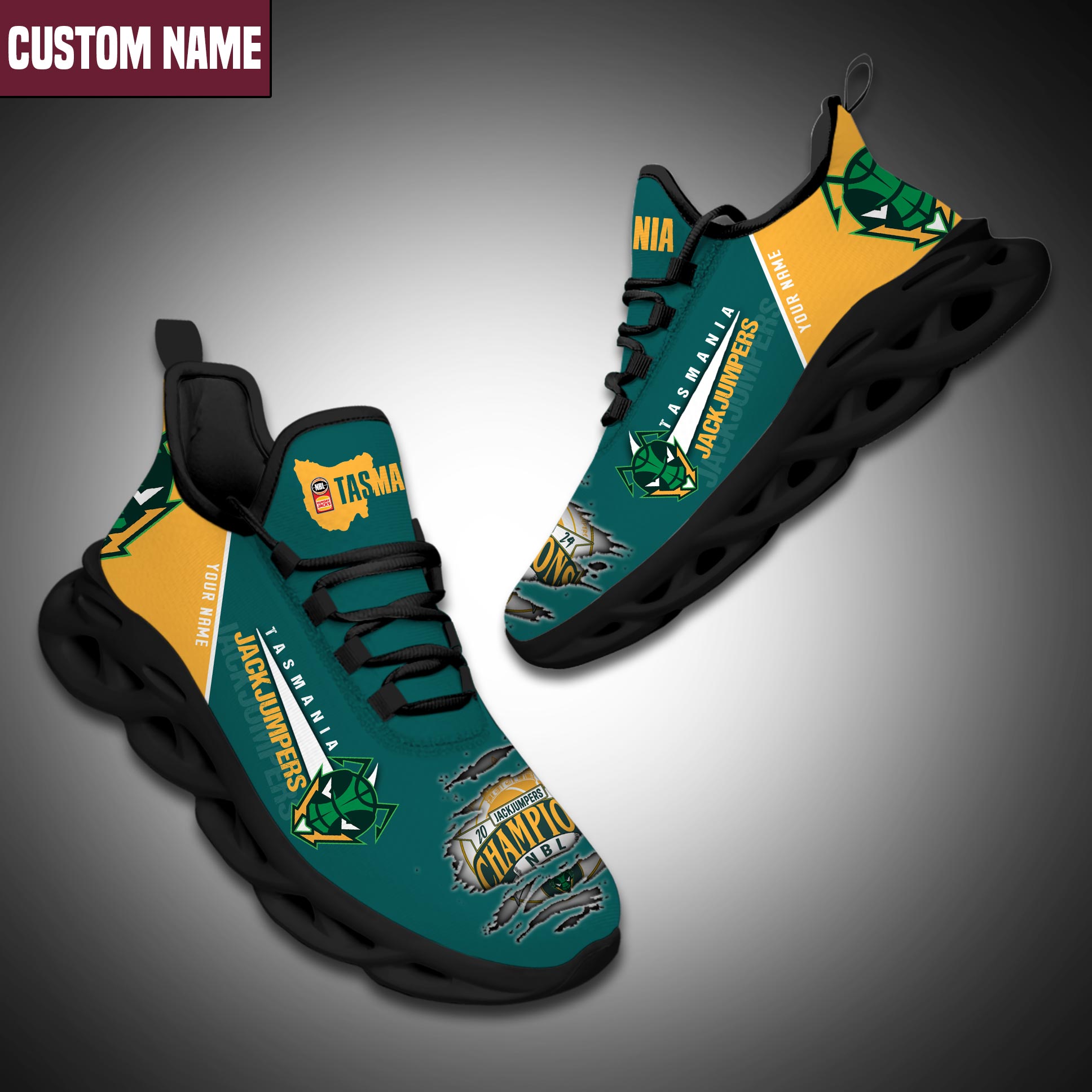Tasmania JackJumpers NBL Champions Sneakers Custom Shoes - Famjoys Tasmania JackJumpers NBL Champions Sneakers Custom Shoes - Famjoys