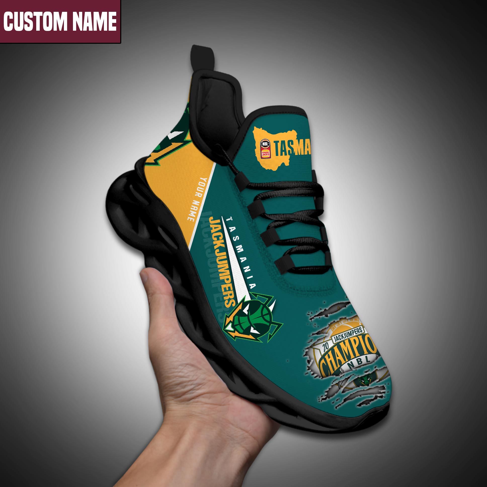 Tasmania JackJumpers NBL Champions Sneakers Custom Shoes - Famjoys Tasmania JackJumpers NBL Champions Sneakers Custom Shoes - Famjoys