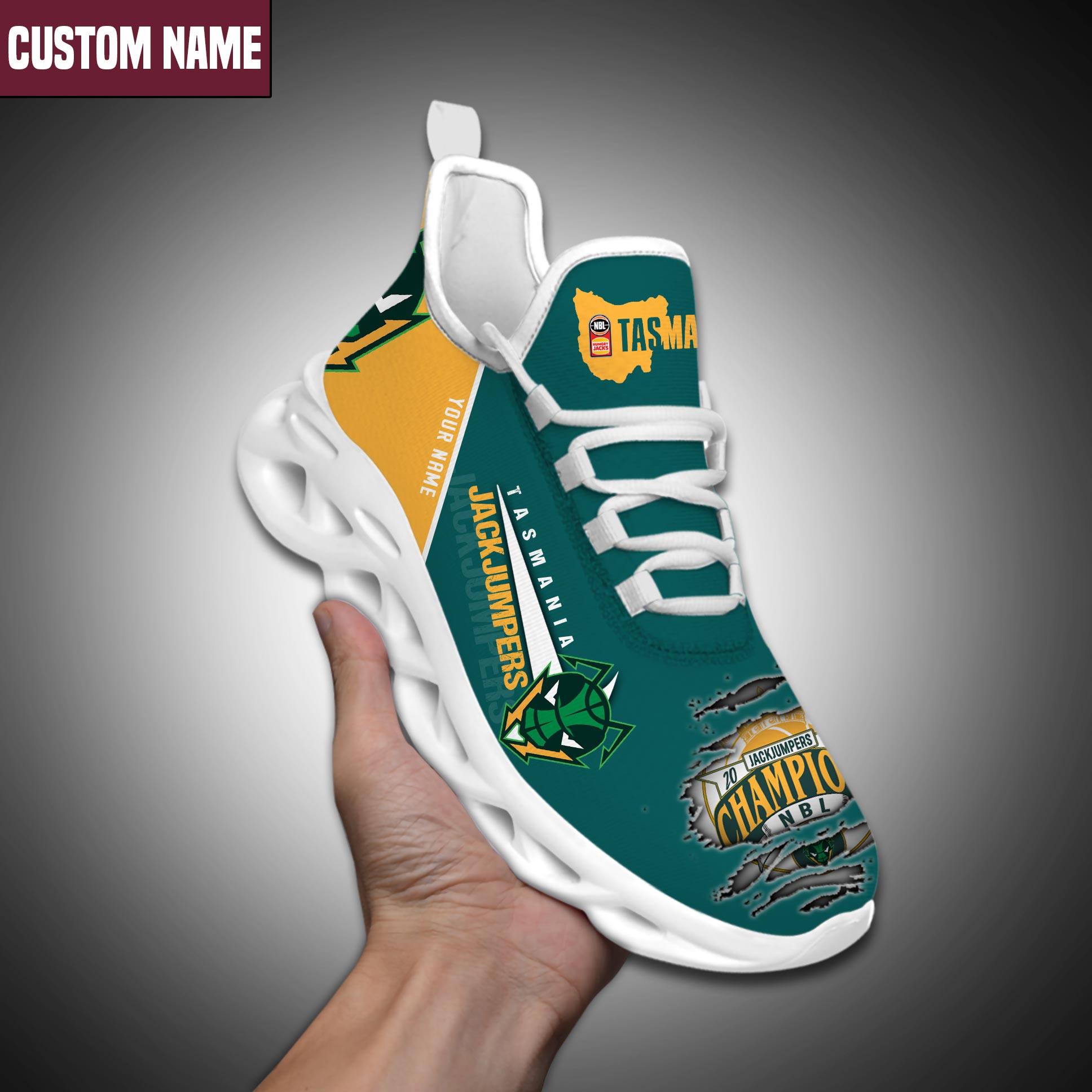 Tasmania JackJumpers NBL Champions Sneakers Custom Shoes - Famjoys Tasmania JackJumpers NBL Champions Sneakers Custom Shoes - Famjoys