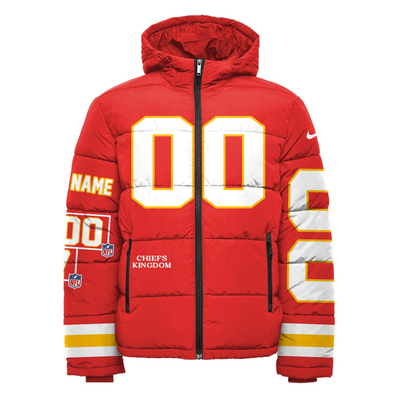Taylor Kansas City Chiefs Down Jacket Edtion Custom Name and Number - Famjoys Taylor Kansas City Chiefs Down Jacket Edtion Custom Name and Number - Famjoys