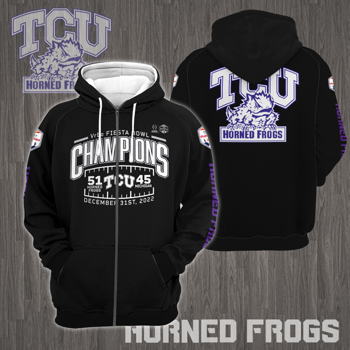 TCU Horned Frogs 2022 Fiesta Bowl Champions Shirts - Famjoys TCU Horned Frogs 2022 Fiesta Bowl Champions Shirts - Famjoys