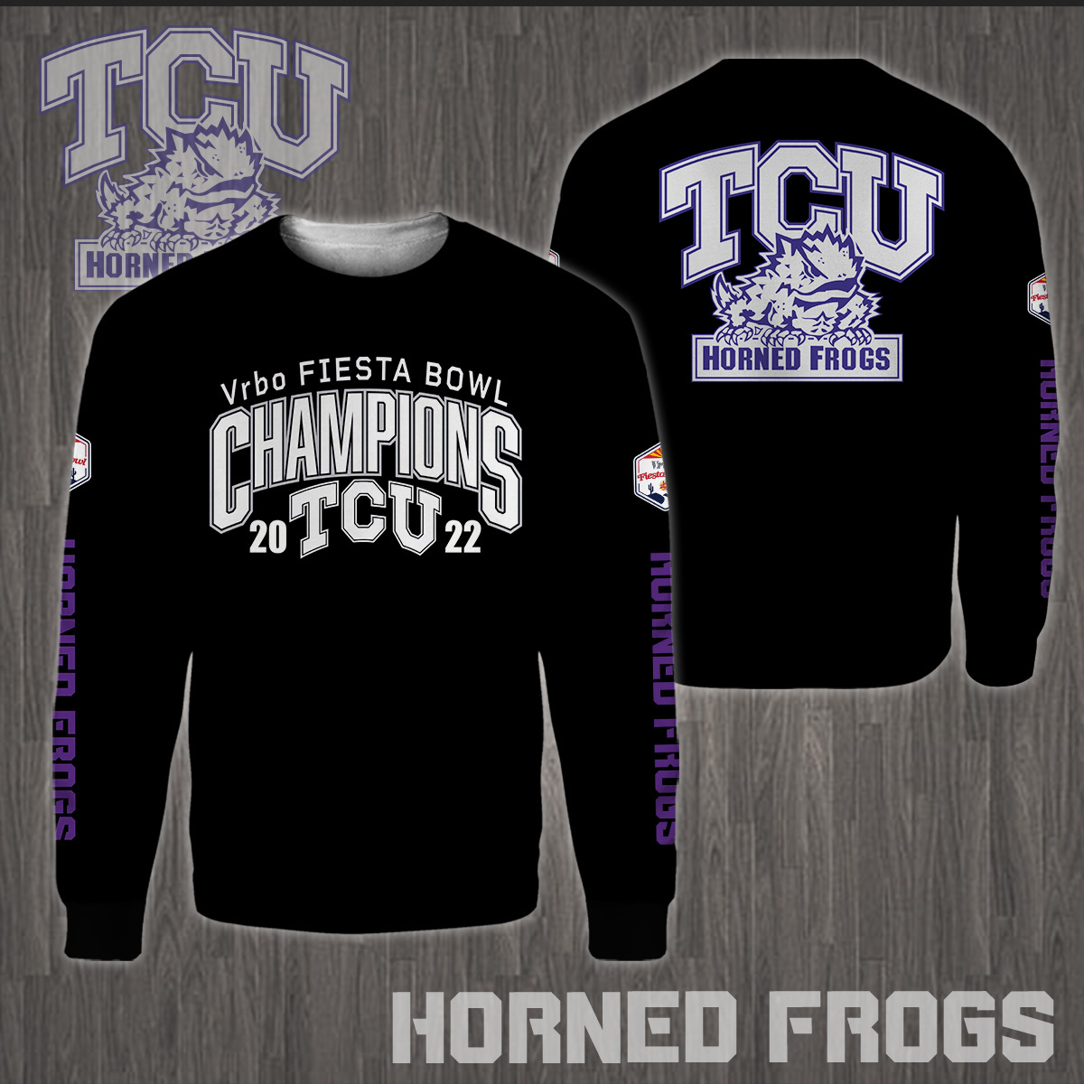 TCU Horned Frogs 2022 Fiesta Bowl Champions Shirts - Famjoys TCU Horned Frogs 2022 Fiesta Bowl Champions Shirts - Famjoys