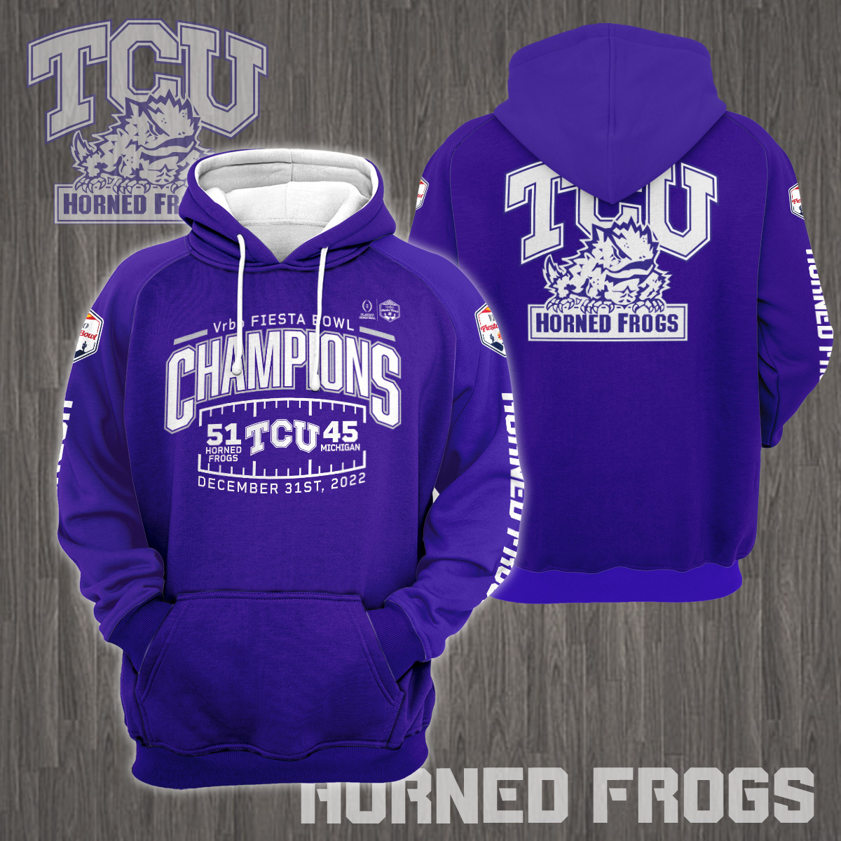 TCU Horned Frogs 2022 Fiesta Bowl Champions Shirts - Famjoys TCU Horned Frogs 2022 Fiesta Bowl Champions Shirts - Famjoys