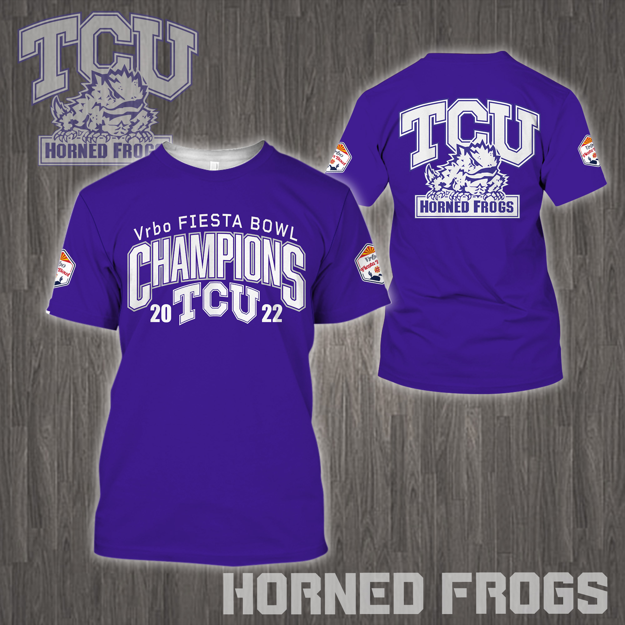 TCU Horned Frogs 2022 Fiesta Bowl Champions Shirts - Famjoys TCU Horned Frogs 2022 Fiesta Bowl Champions Shirts - Famjoys
