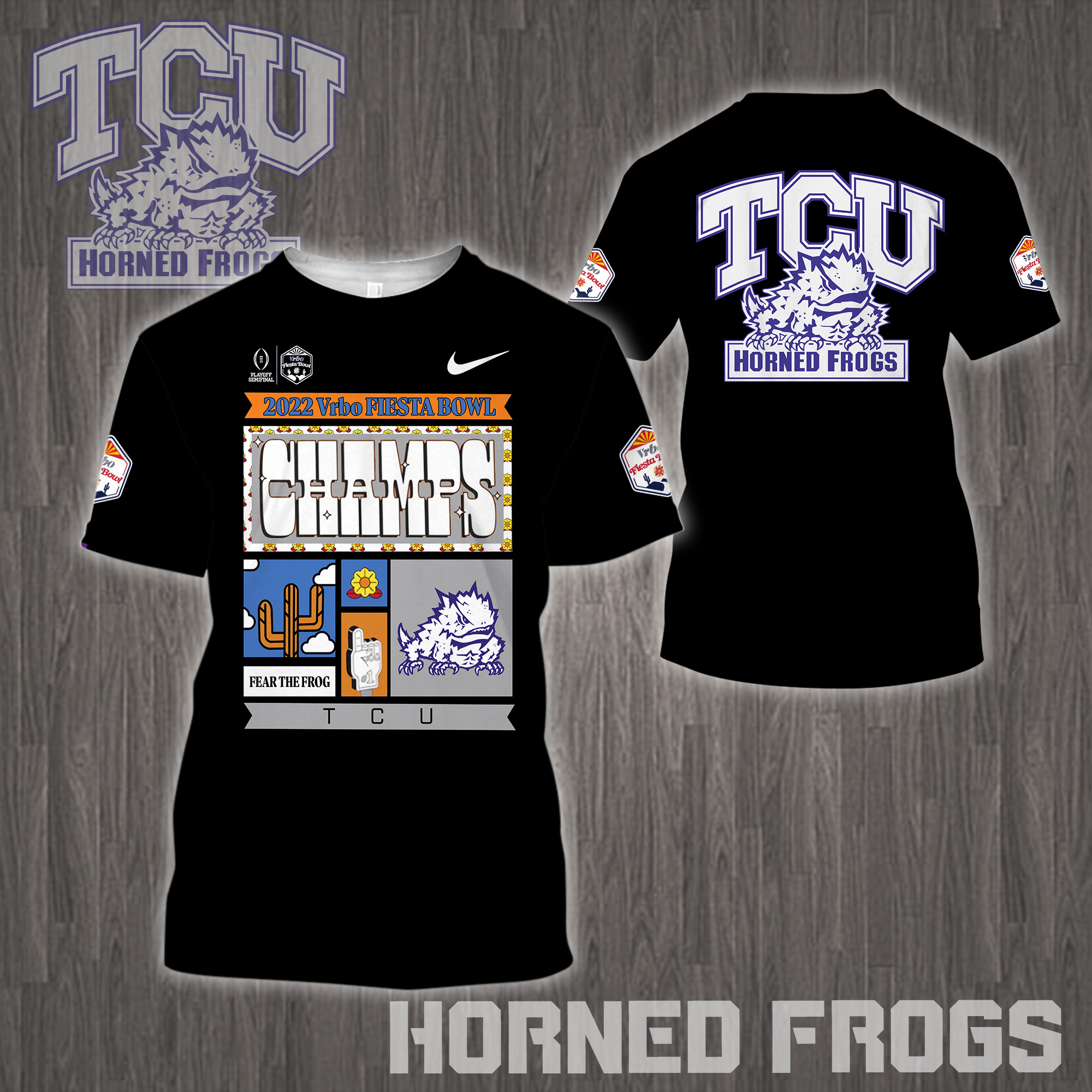 TCU Horned Frogs 2022 Fiesta Bowl Champions Shirts - Famjoys TCU Horned Frogs 2022 Fiesta Bowl Champions Shirts - Famjoys