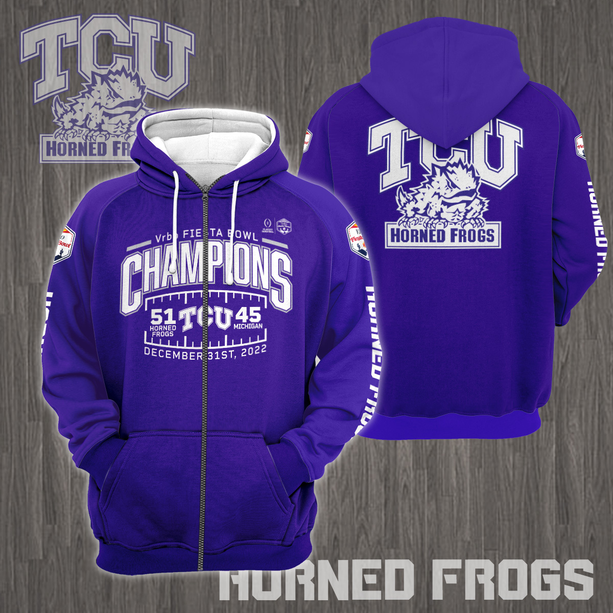 TCU Horned Frogs 2022 Fiesta Bowl Champions Shirts - Famjoys TCU Horned Frogs 2022 Fiesta Bowl Champions Shirts - Famjoys