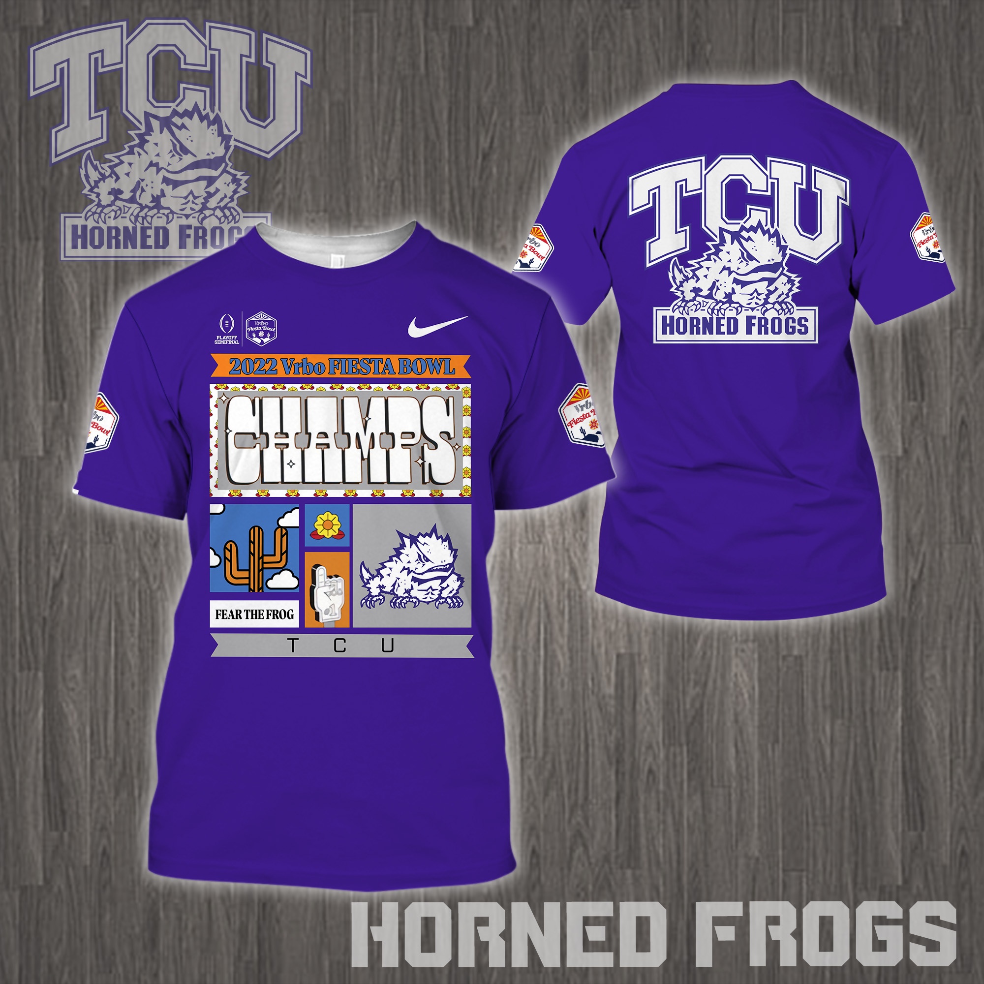 TCU Horned Frogs 2022 Fiesta Bowl Champions Shirts - Famjoys TCU Horned Frogs 2022 Fiesta Bowl Champions Shirts - Famjoys