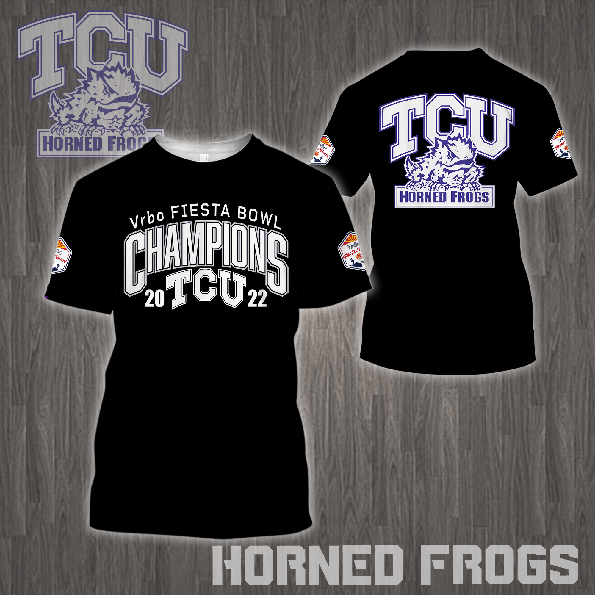 TCU Horned Frogs 2022 Fiesta Bowl Champions Shirts - Famjoys TCU Horned Frogs 2022 Fiesta Bowl Champions Shirts - Famjoys