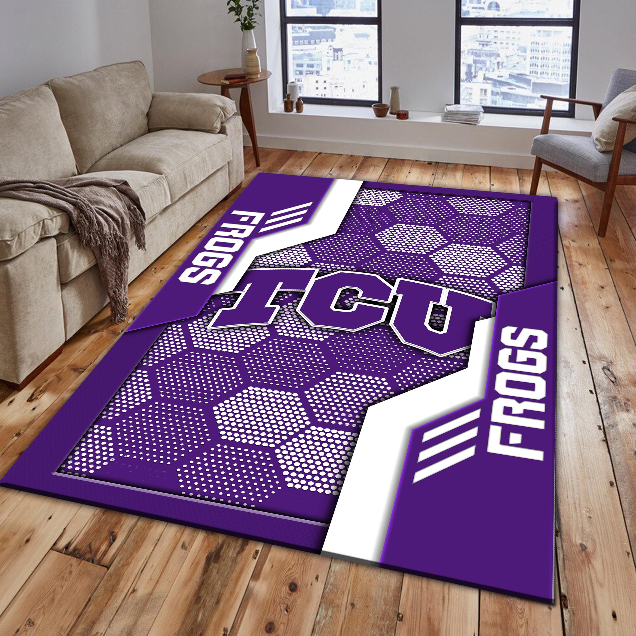 TCU Horned Frogs Area Rugs 3733 - Famjoys TCU Horned Frogs Area Rugs 3733 - Famjoys