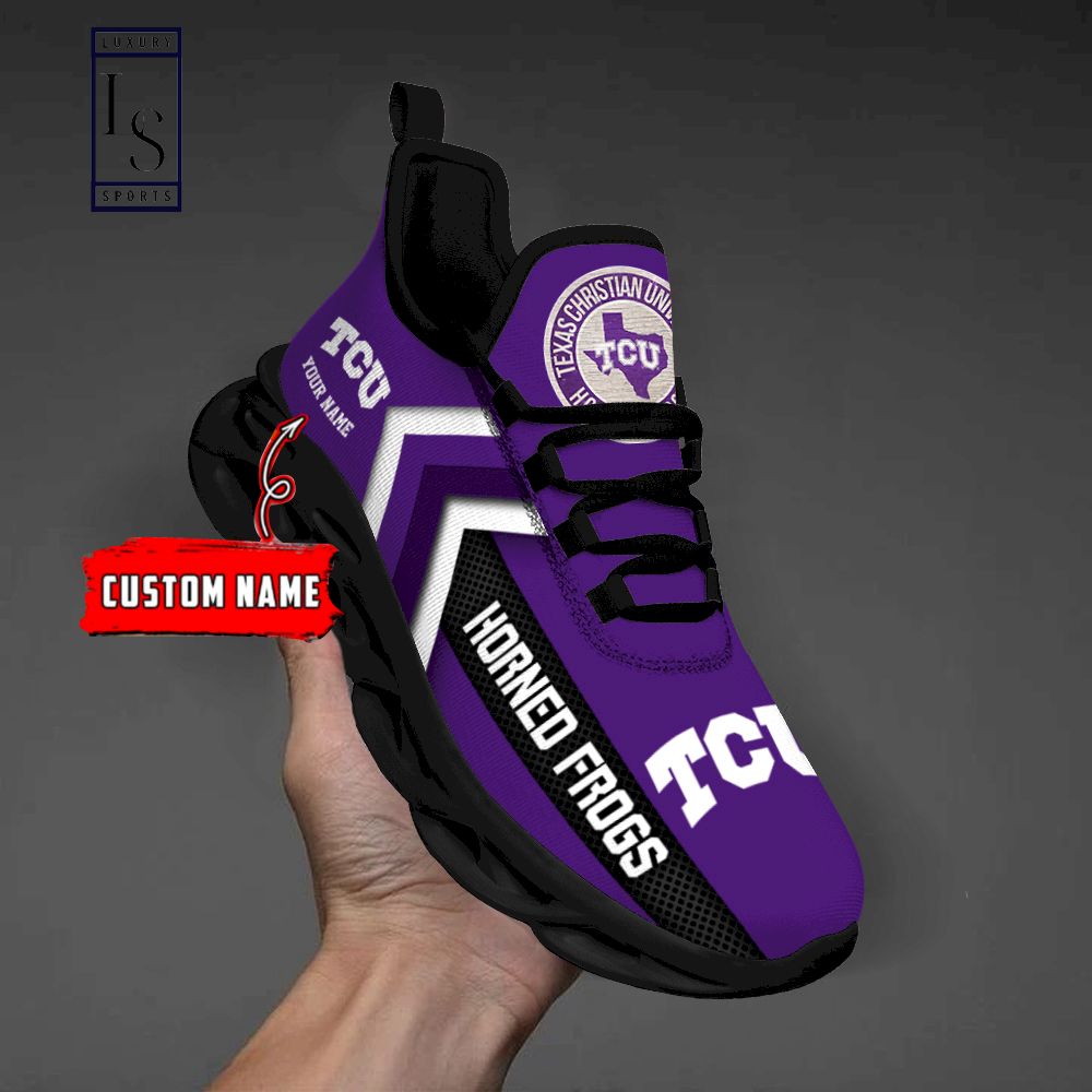TCU Horned Frogs Personalized Max Soul Shoes - Famjoys TCU Horned Frogs Personalized Max Soul Shoes - Famjoys