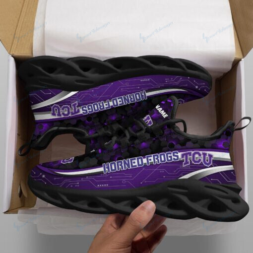 TCU Horned Frogs Personalized YZ Running Sneakers - Famjoys TCU Horned Frogs Personalized YZ Running Sneakers - Famjoys