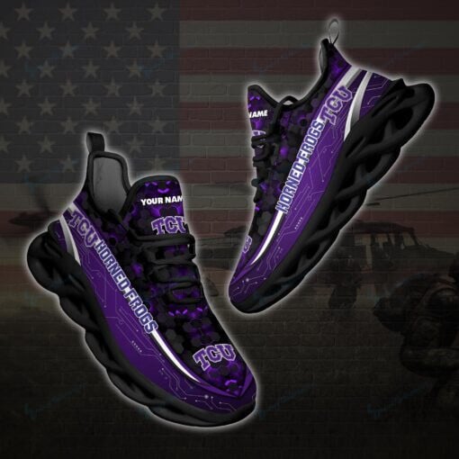 Tcu horned frogs personalized YZ running sneakers - Famjoys Tcu horned frogs personalized YZ running sneakers - Famjoys