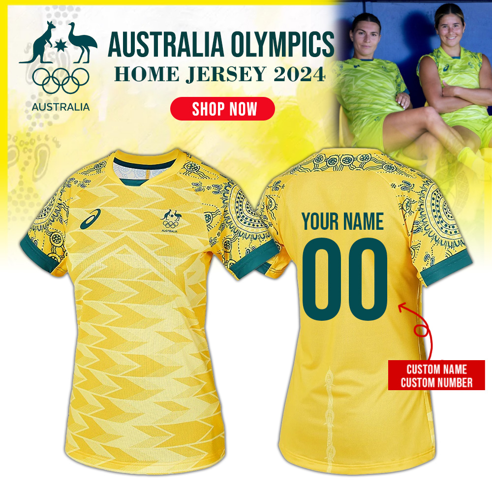 TEAM AUSTRALIA OLYMPIC WO FOOTBALL TEE CUSTOM NAME NUMBER - Famjoys TEAM AUSTRALIA OLYMPIC WO FOOTBALL TEE CUSTOM NAME NUMBER - Famjoys