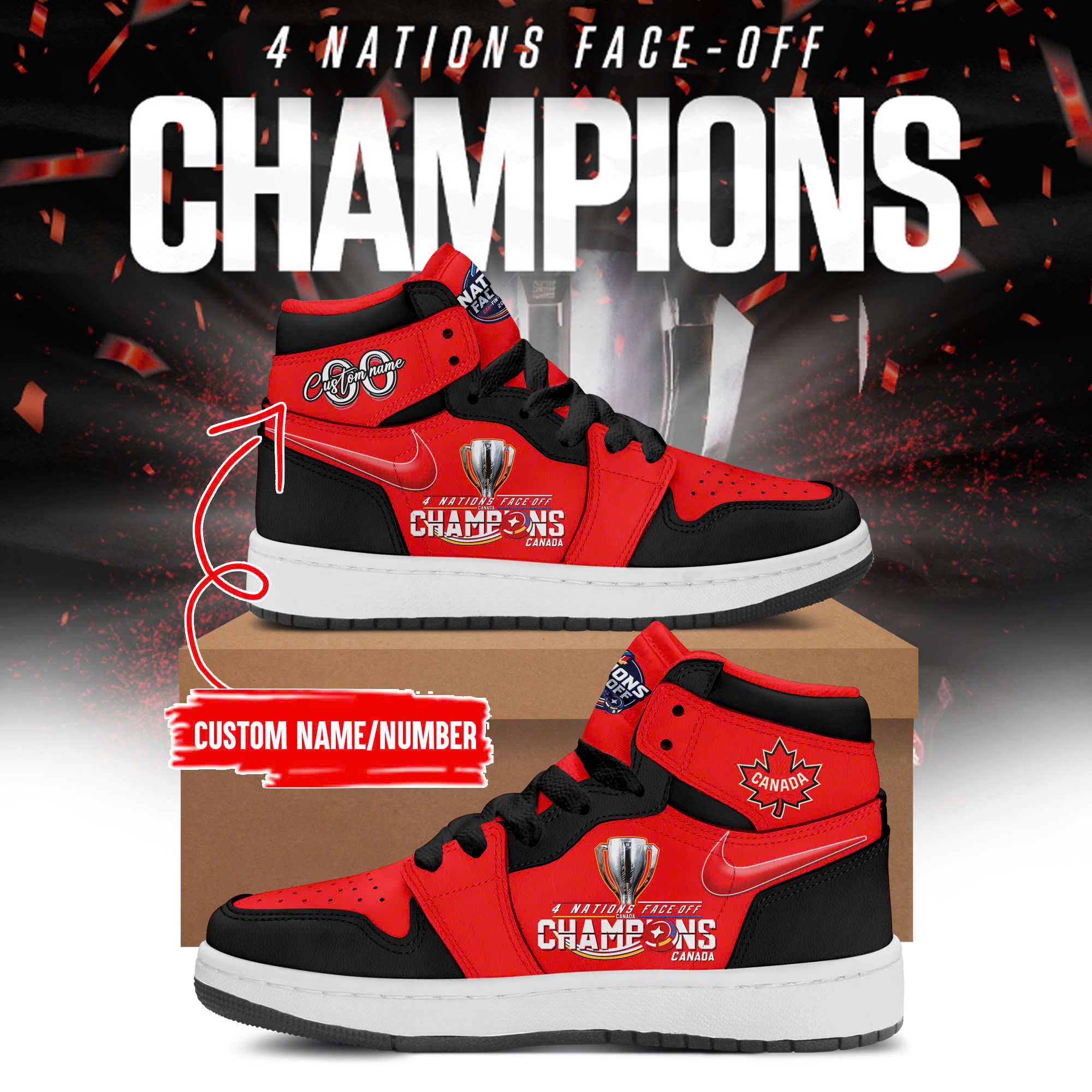 Team Canada 4 Nations Face-Off Shoes - Famjoys Team Canada 4 Nations Face-Off Shoes - Famjoys
