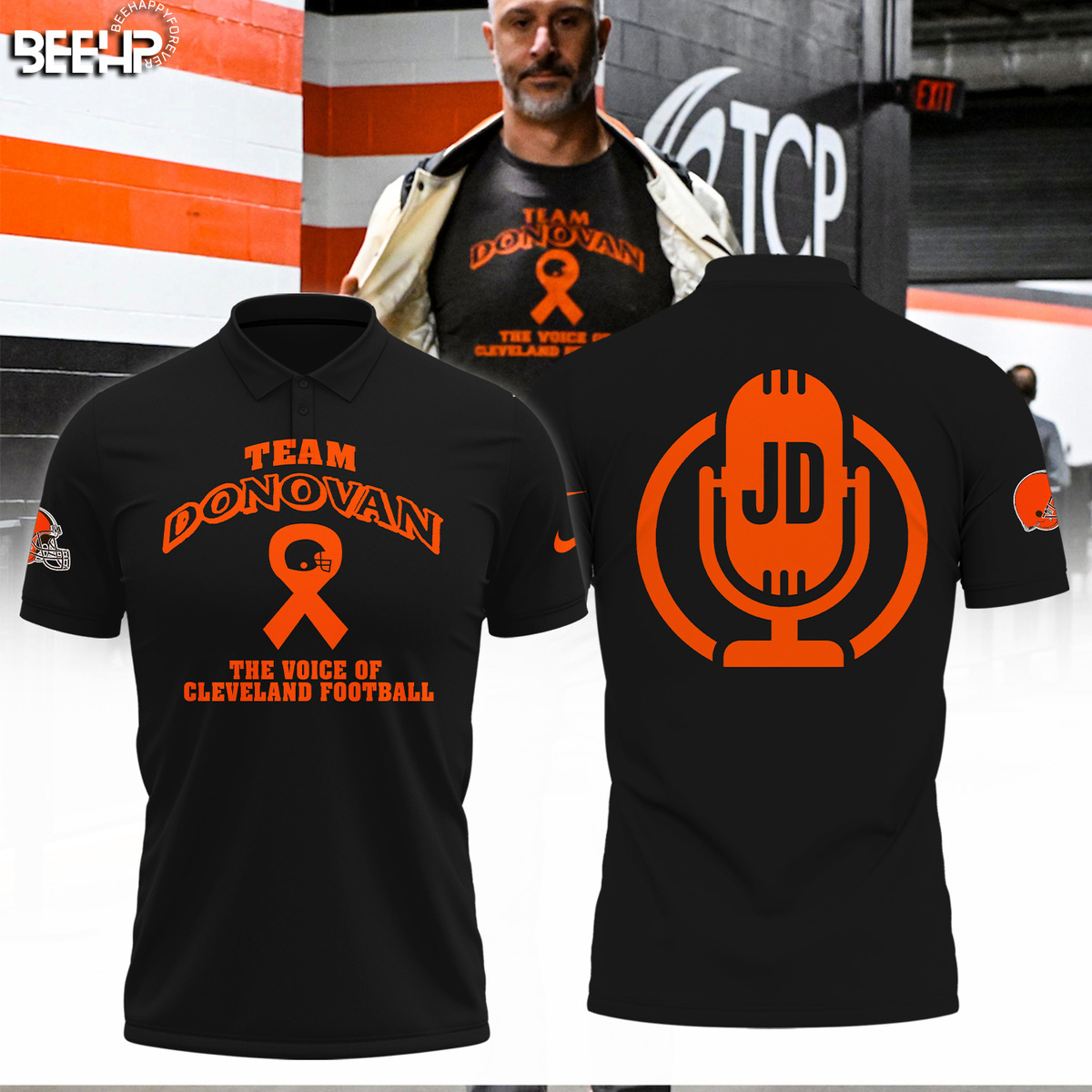 Team Donovan The Voice Of Cleveland Football Shirt - Famjoys Team Donovan The Voice Of Cleveland Football Shirt - Famjoys