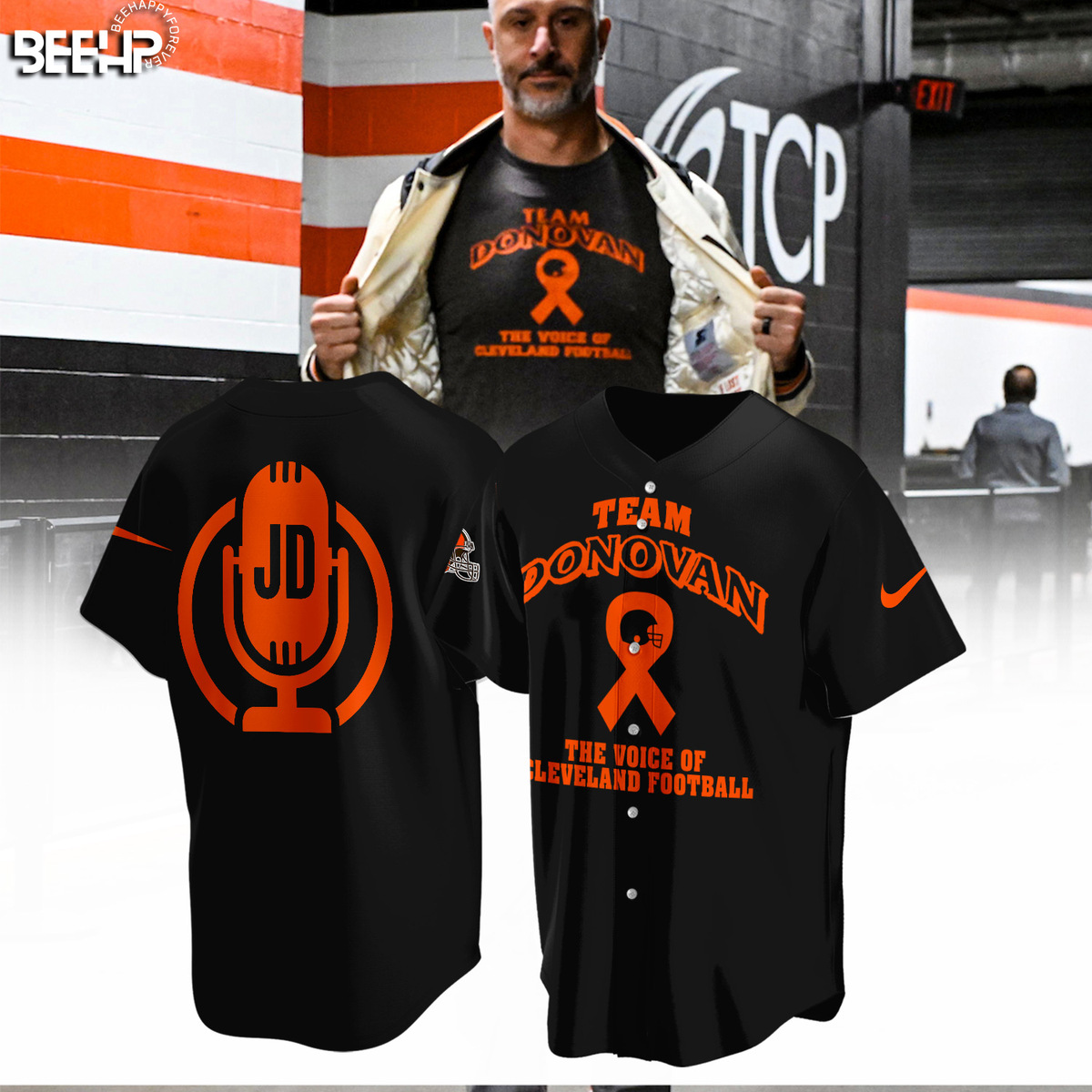 Team Donovan The Voice Of Cleveland Football Shirt - Famjoys Team Donovan The Voice Of Cleveland Football Shirt - Famjoys