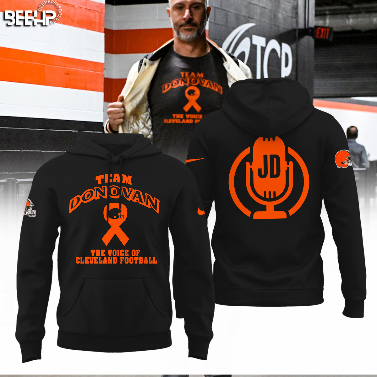 Team Donovan The Voice Of Cleveland Football Shirt - Famjoys Team Donovan The Voice Of Cleveland Football Shirt - Famjoys