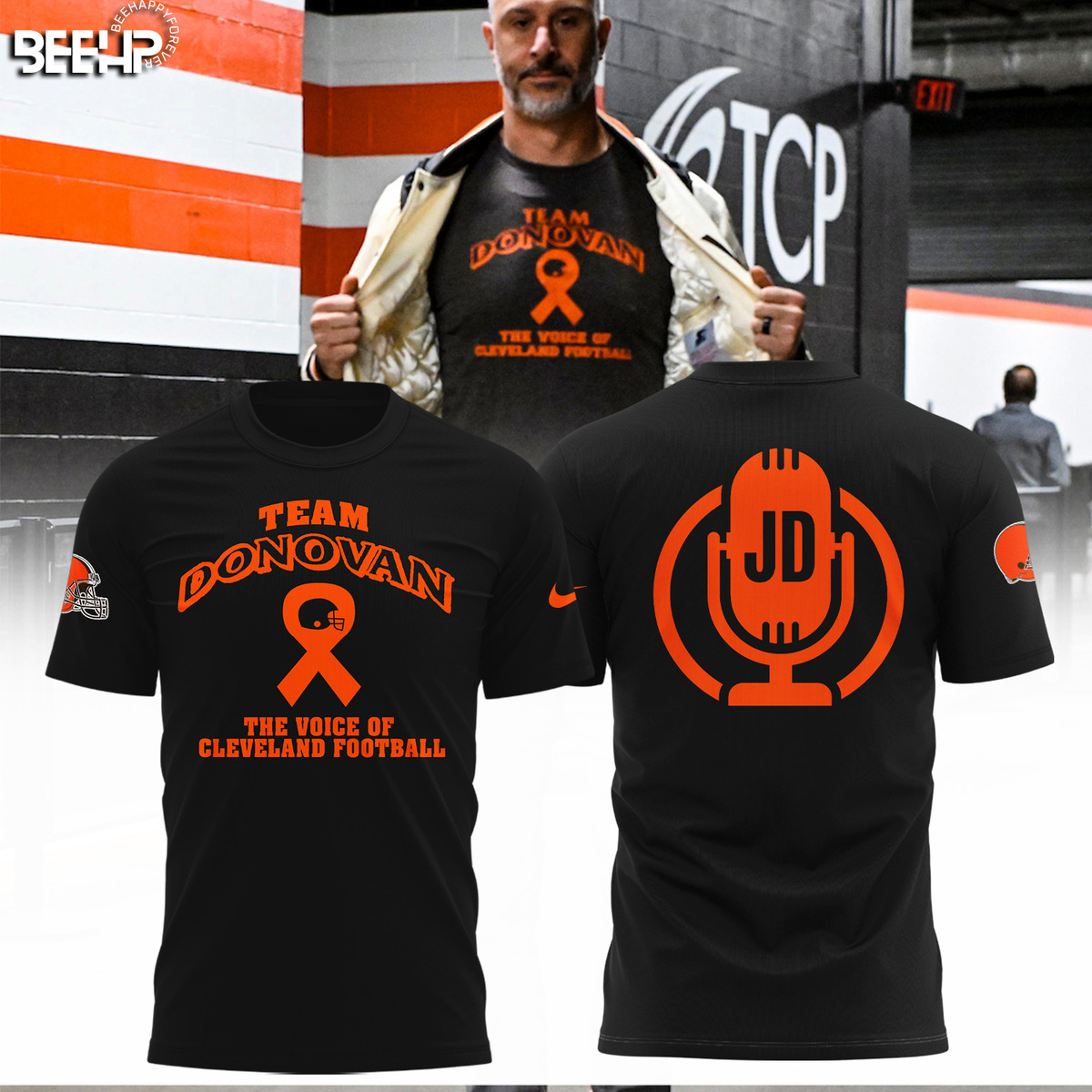 Team Donovan The Voice Of Cleveland Football Shirt - Famjoys Team Donovan The Voice Of Cleveland Football Shirt - Famjoys