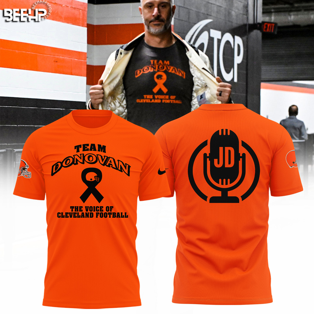 Team Donovan The Voice Of Cleveland Football Shirt - Famjoys Team Donovan The Voice Of Cleveland Football Shirt - Famjoys