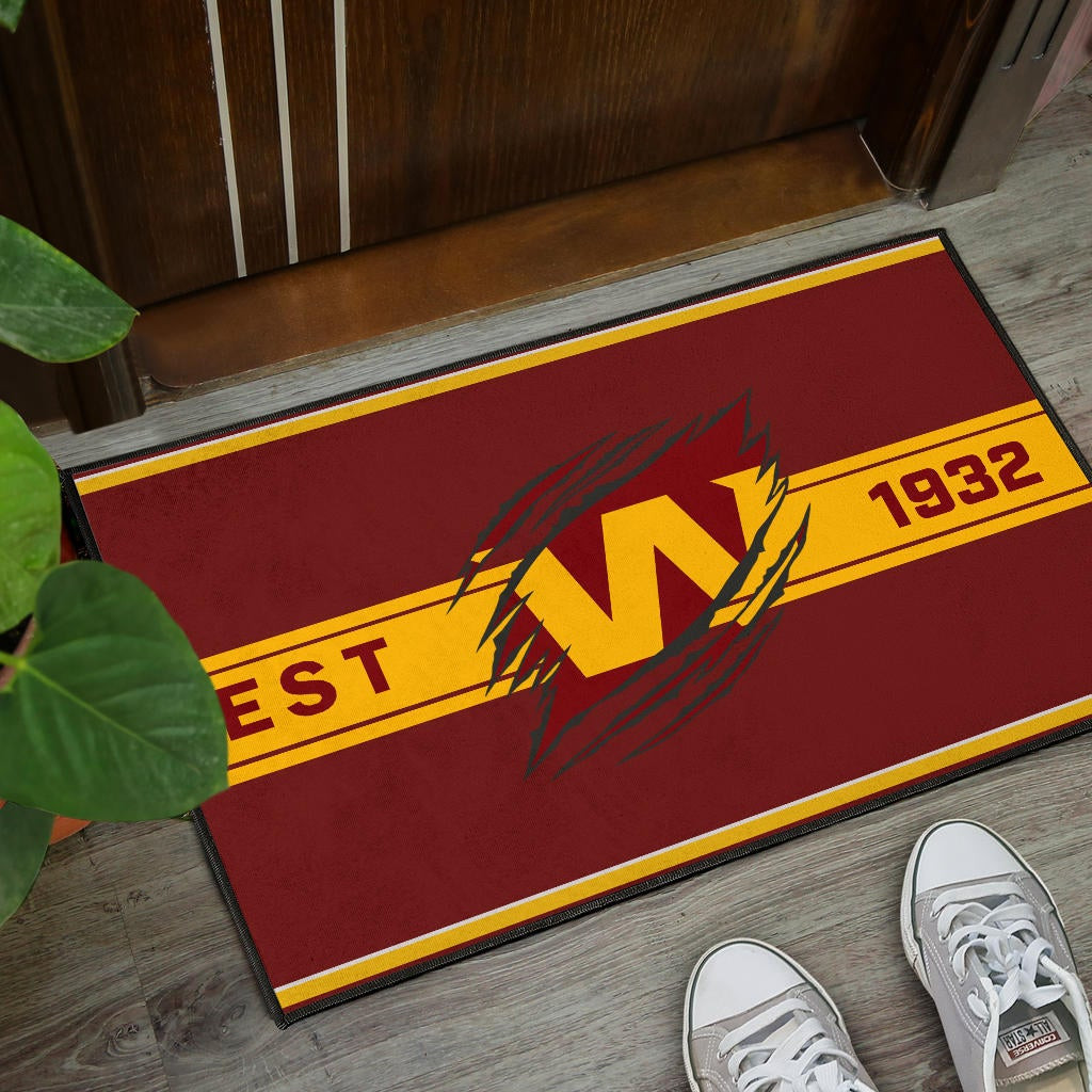 Team Door Mat - Washington W Est 1932 Claw Door Mat - Famjoys Team Door Mat - Washington W Est 1932 Claw Door Mat - Famjoys