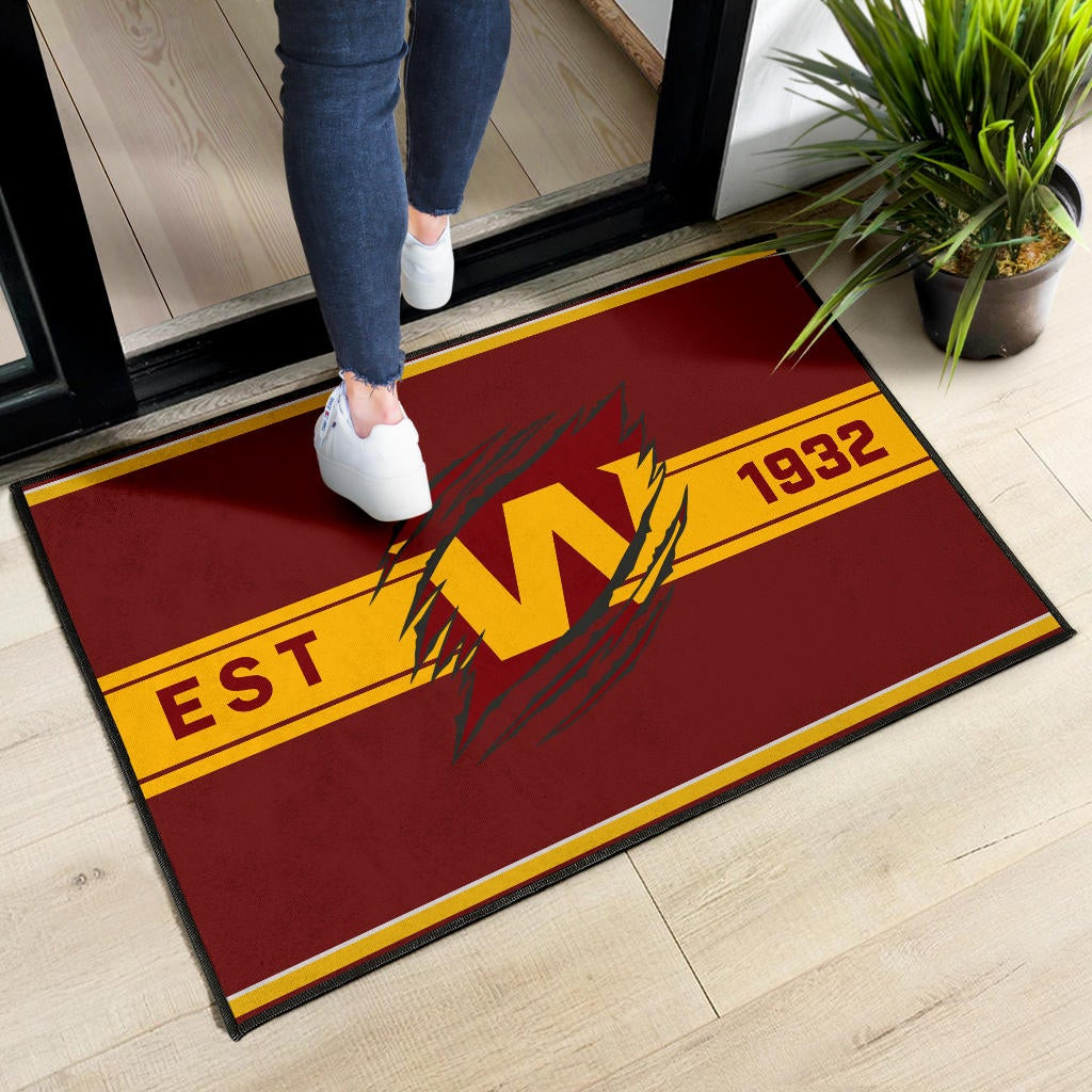 Team Door Mat - Washington W Est 1932 Claw Door Mat - Famjoys Team Door Mat - Washington W Est 1932 Claw Door Mat - Famjoys