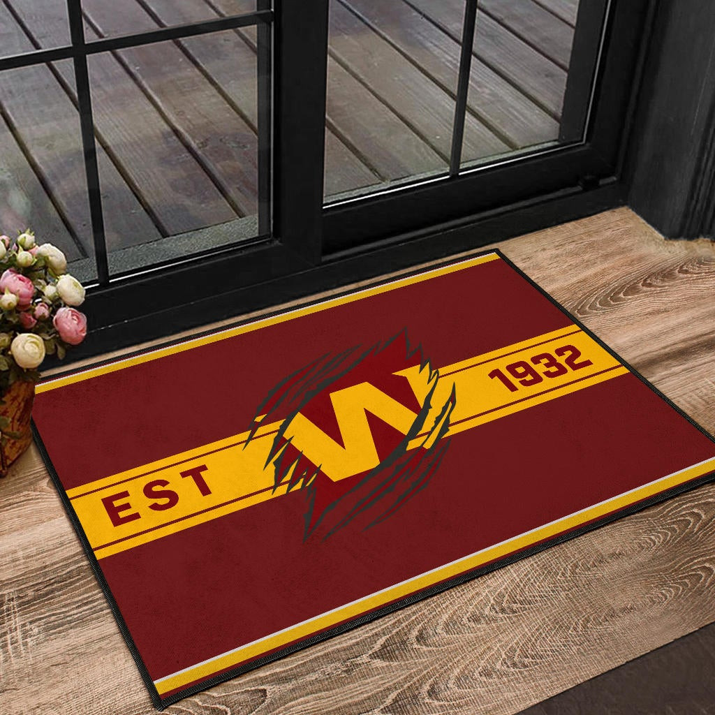 Team Door Mat - Washington W Est 1932 Claw Door Mat - Famjoys Team Door Mat - Washington W Est 1932 Claw Door Mat - Famjoys